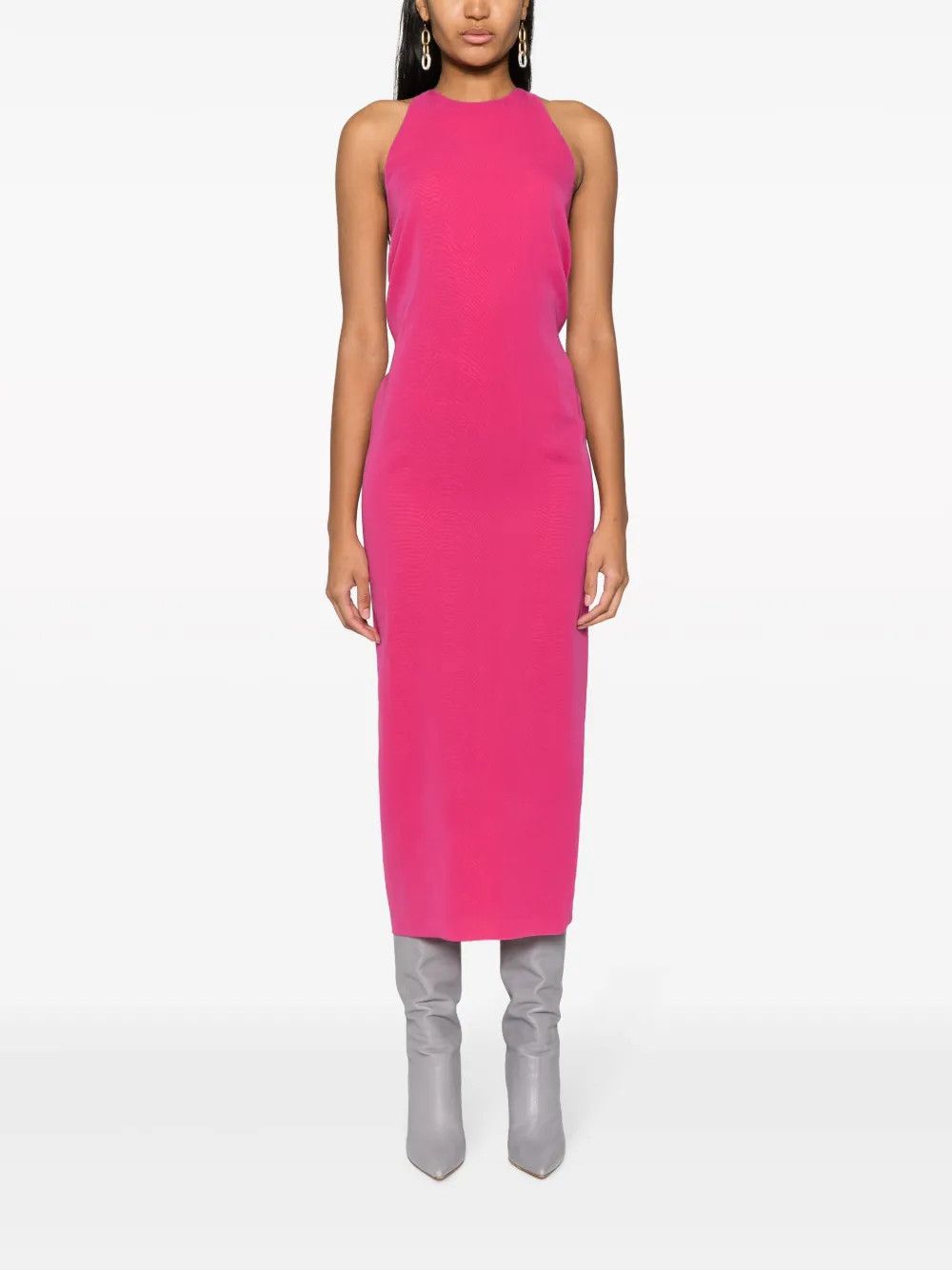 Fendi o1y0925 Midi Dress in Magenta Size S / US 4 / IT 40 - 5 Thumbnail