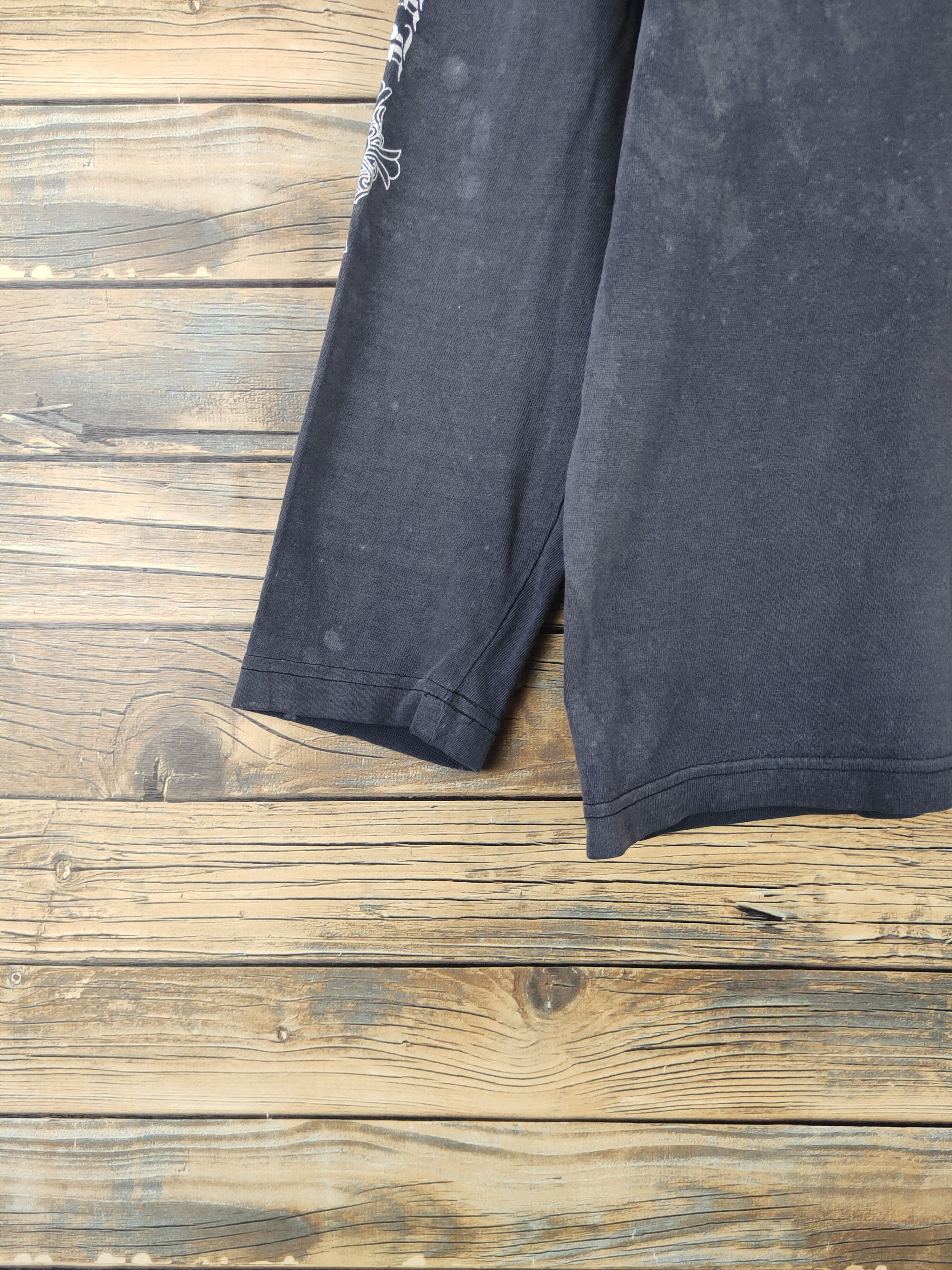 Japanese Brand DL Boss Staff like Chrome Heart Navy Faded shirt #618 Size US L / EU 52-54 / 3 - 5 Thumbnail