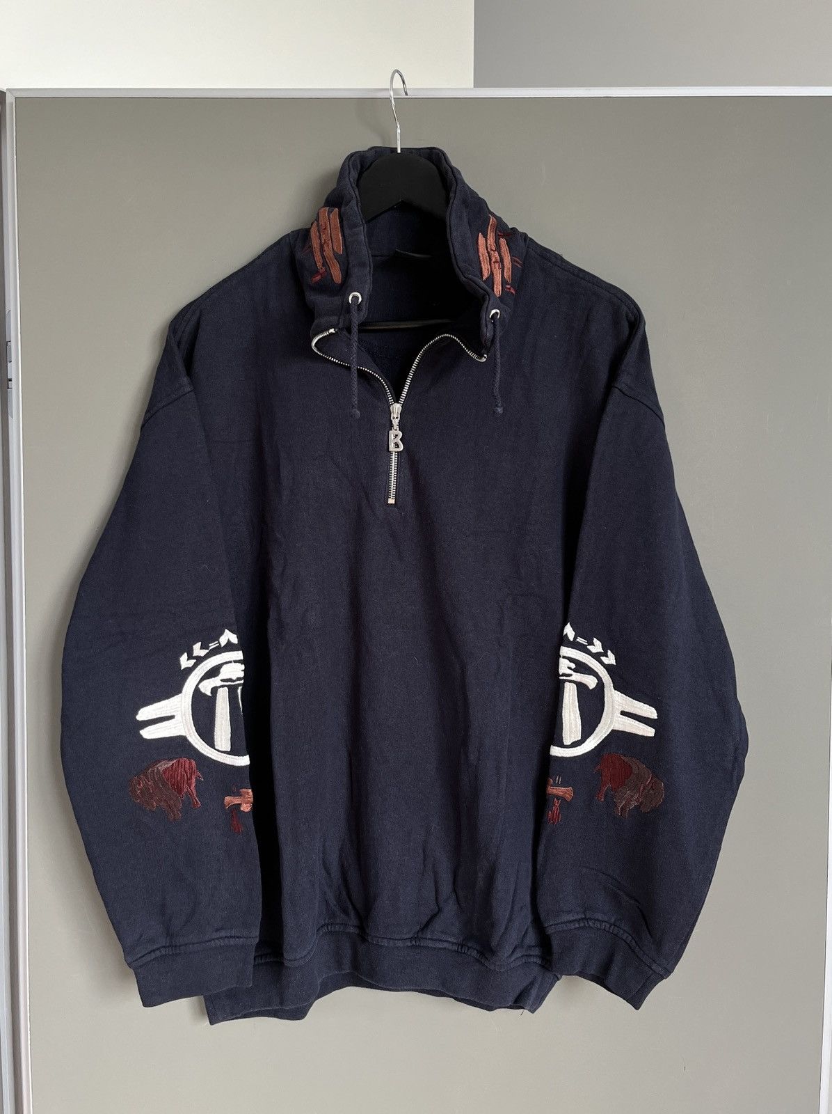 Bogner BOGNER Zip High Neck Bizons Heritage Sweatshirt Size US M / EU 48-50 / 2 - 1 Thumbnail