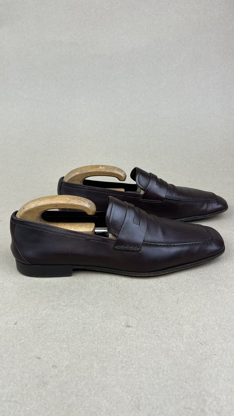 Prada PRADA Loafers Leather Penny Shoes Dark Brown Men's Size US 7.5 / EU 40-41 - 6 Thumbnail