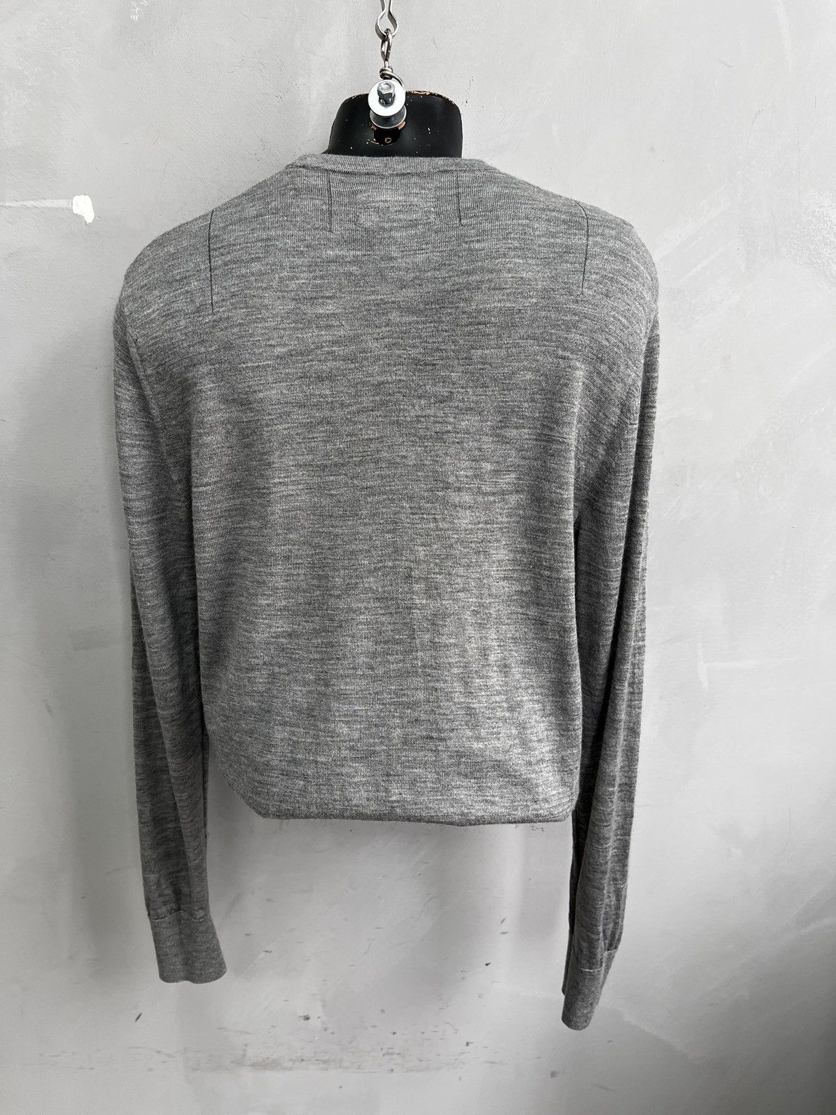Allsaints Allsaints gray Sweater minimalistic jamper merino wool Size US L / EU 52-54 / 3 - 7 Thumbnail