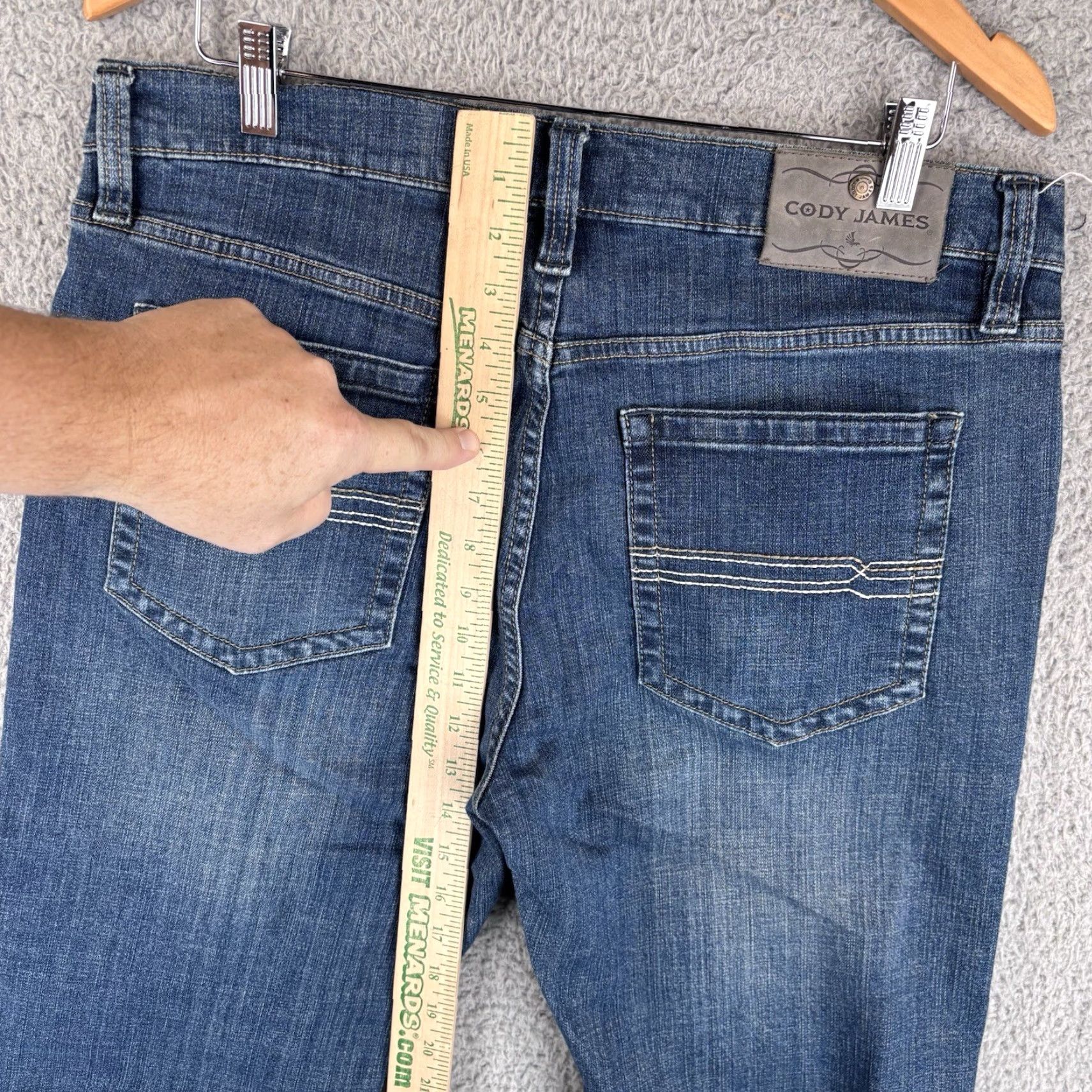Cody James Cody James Jeans Mens 34x34 Blue Slim Fit Western Cowboy Stretch Jeans Regular Size 34 Mens Size US 34 / EU 50 - 5 Thumbnail
