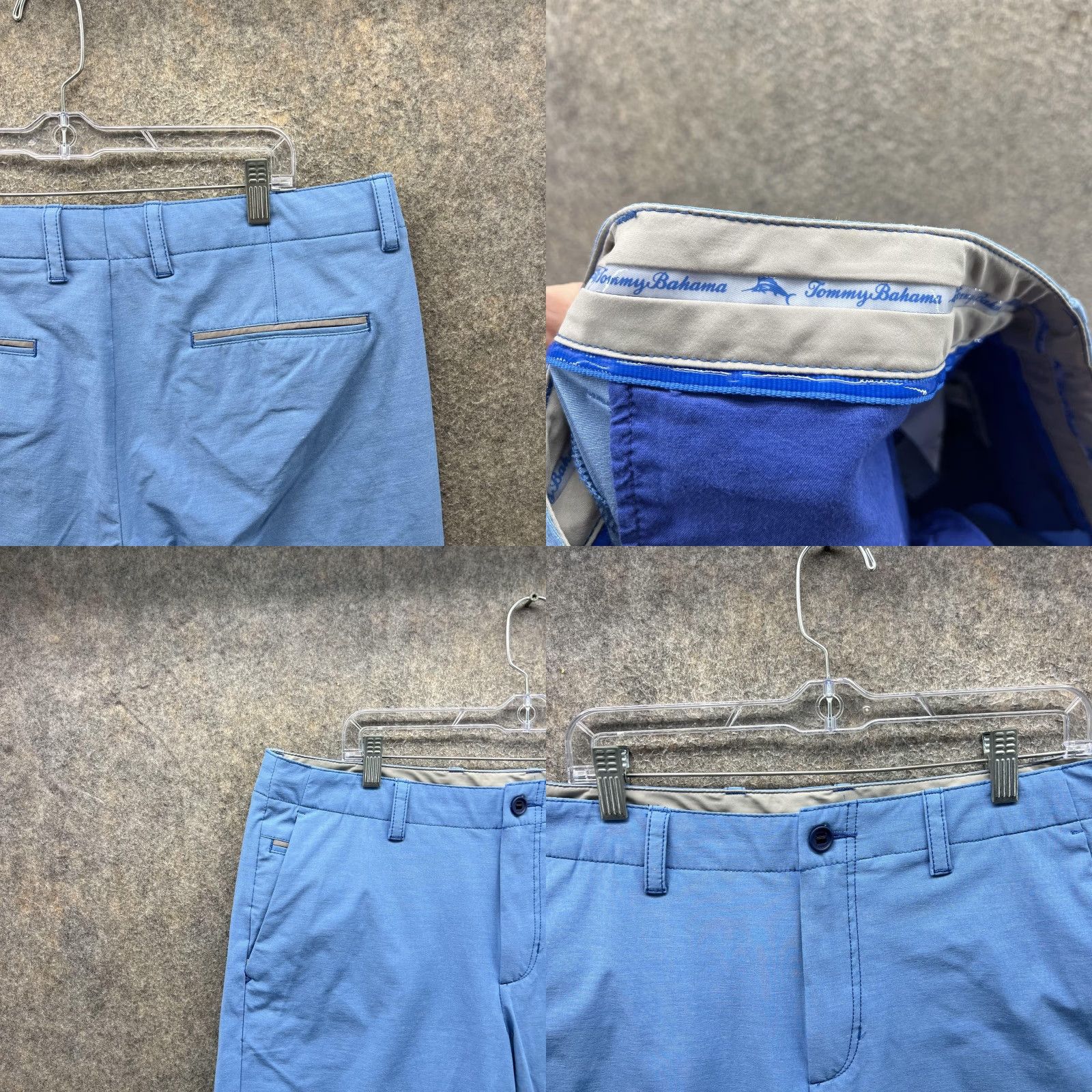 Tommy Bahama Tommy Bahama Shorts Mens 34 Blue Stretch Chino Flat Front Golf Casual 10 Inseam Mens Regular Inseam 10 Size US 34 / EU 50 - 8 Thumbnail