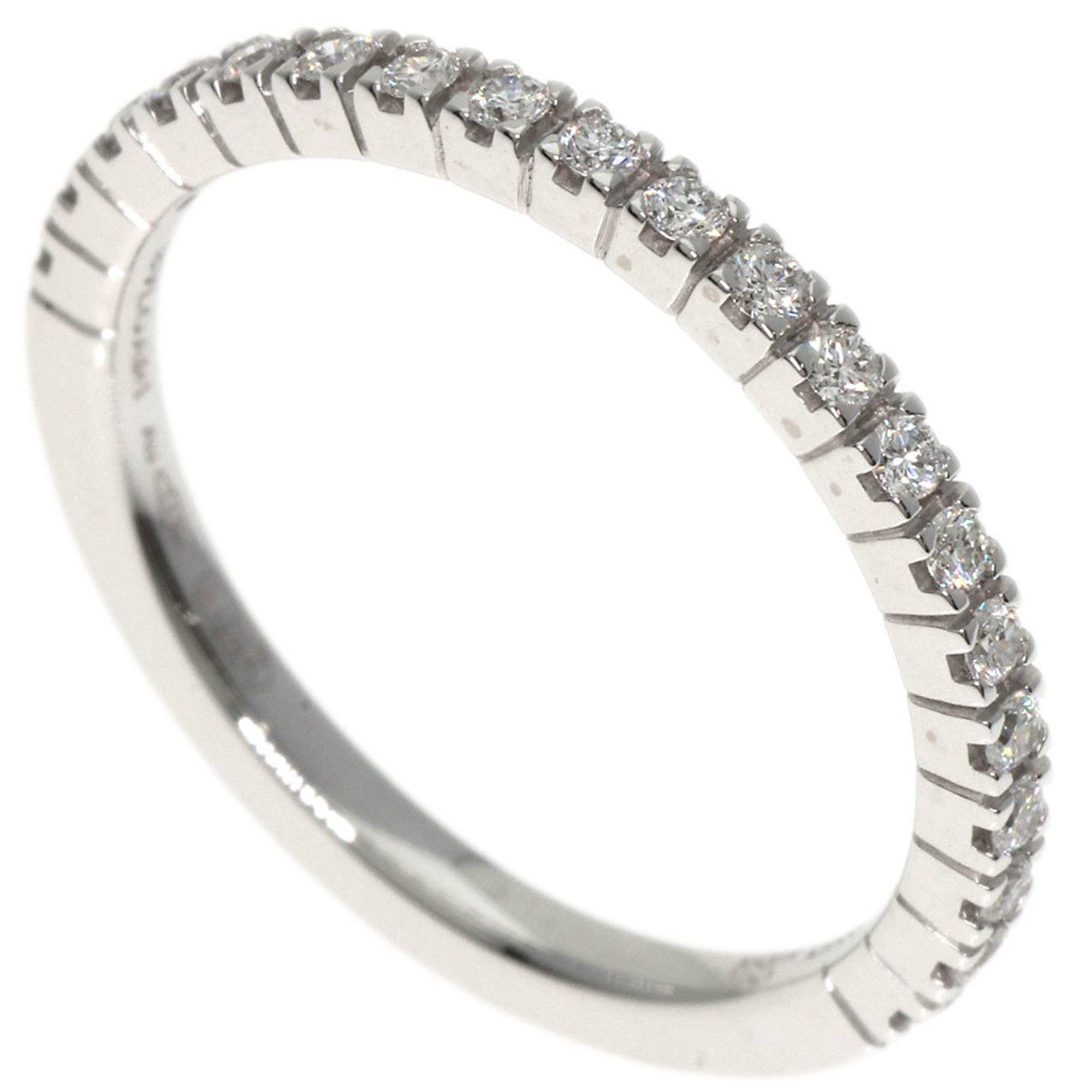 BVLGARI Roma Amor Half Diamond Ring in 18K White Gold for Women