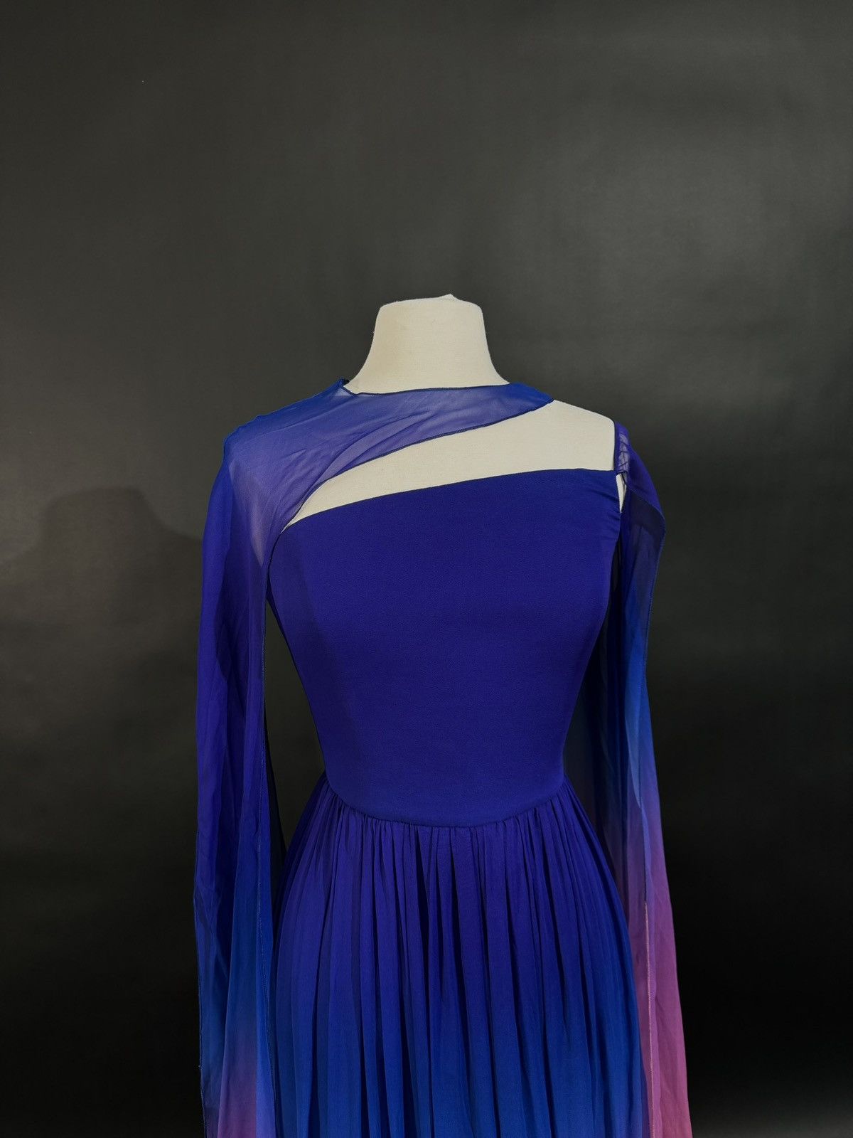 Other Brand New US 6 Georges Hobeika Ombré Chiffon Evening Dress Size M / US 6-8 / IT 42-44 - 5 Thumbnail