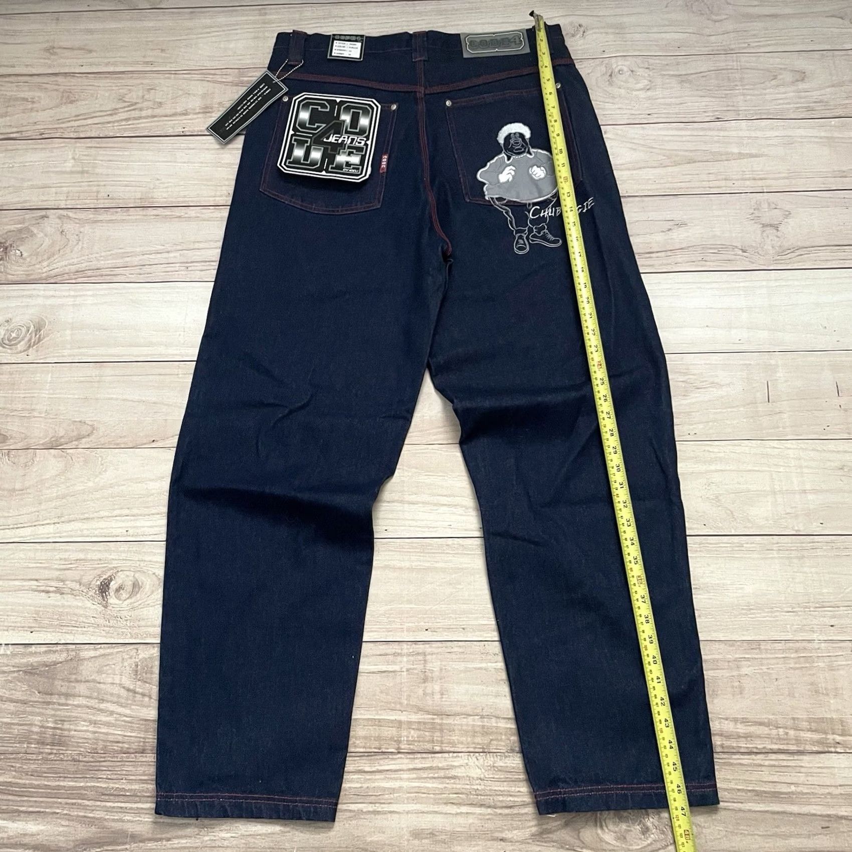 Fubu VINTAGE Chubiggie Jeans Denim Baggy NY Skate 38x34 Men's 90s 2000s JNCO Style 38x34 Blue Regular Baggy Size US 38 / EU 54 - 6 Thumbnail