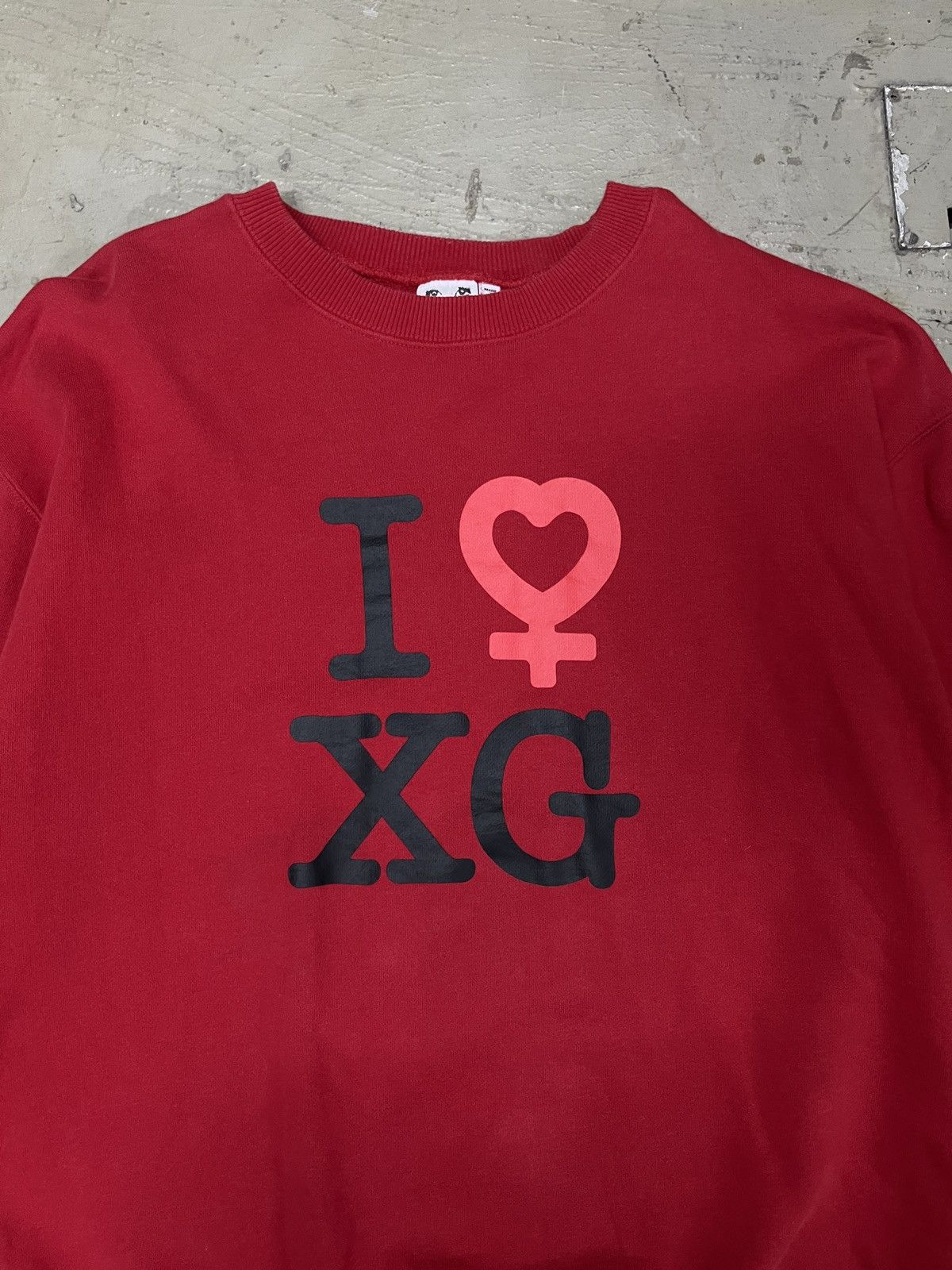 Vintage X-GIRL Oversized Sweatshirt I love Xgirl raf simon style Size US XL / EU 56 / 4 - 2 Thumbnail