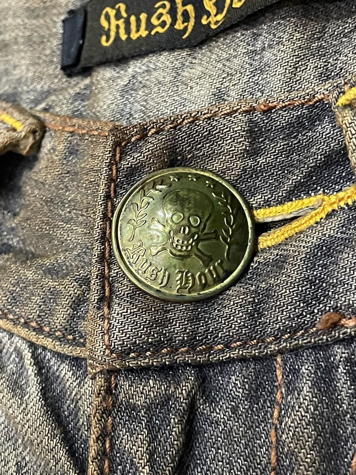 FUSAI × Hysteric Glamour Rush Hour Japan Muddy Wash Zipper Pocket Jeans Size US 29 - 13 Thumbnail