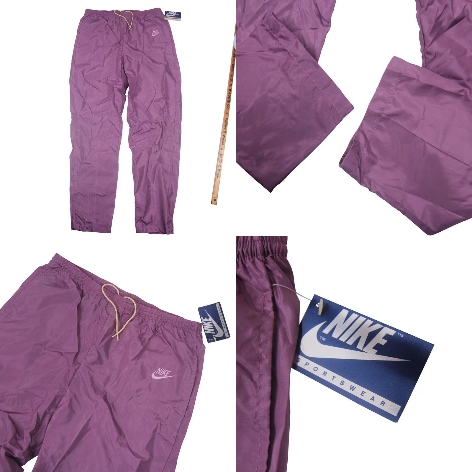 Nike VINTAGE Nike Track Suit Jacket Womens Large Purple 80s Nylon 9+/10 NWT Size L / US 10 / IT 46 - 8 Thumbnail