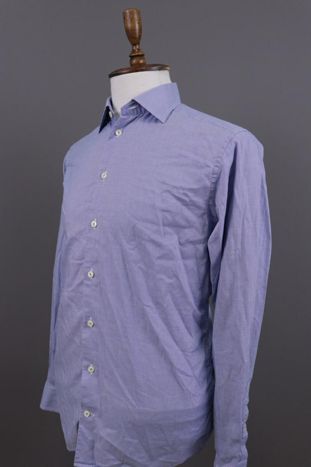 Eton Eton Slim Fit Blue Luxury Dress Shirt Size 16 41 L Size US M / EU 48-50 / 2 - 7 Thumbnail