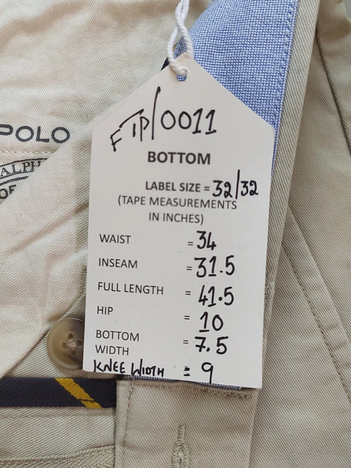 Polo Ralph Lauren Polo Ralph Lauren Slim Stretch Fit Chino Trouser FTP 0011 Size US 32 / EU 48 - 6 Thumbnail