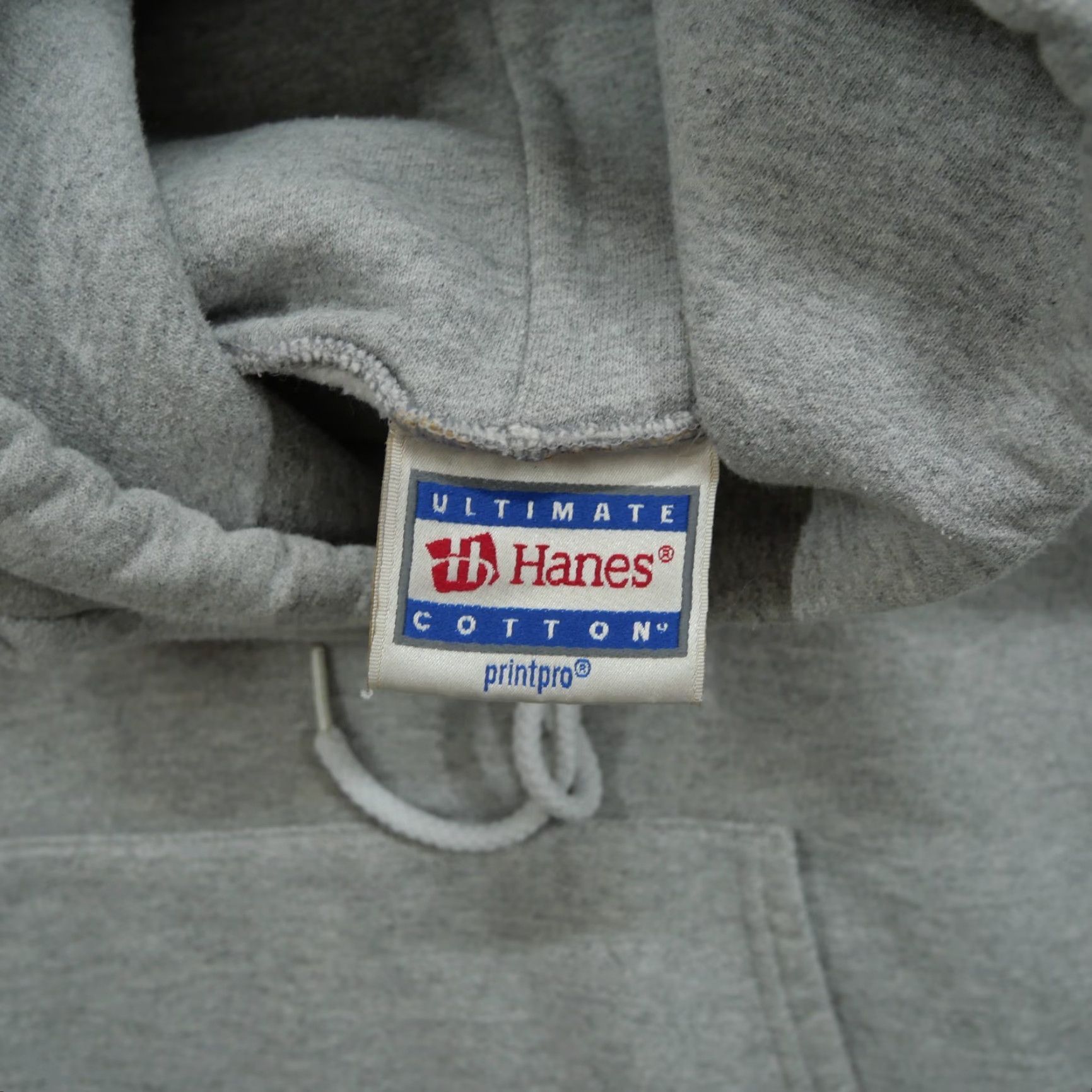 Hanes VINTAGE Hanes Hoodie Men Pullover M Medium Grey Hooded Sweatshirt - Logo, Fleece, Cotton/Polyester, Long Sleeve, Regular Fit, Vintage, 90s/Y2K Mens Size US M / EU 48-50 / 2 - 4 Thumbnail