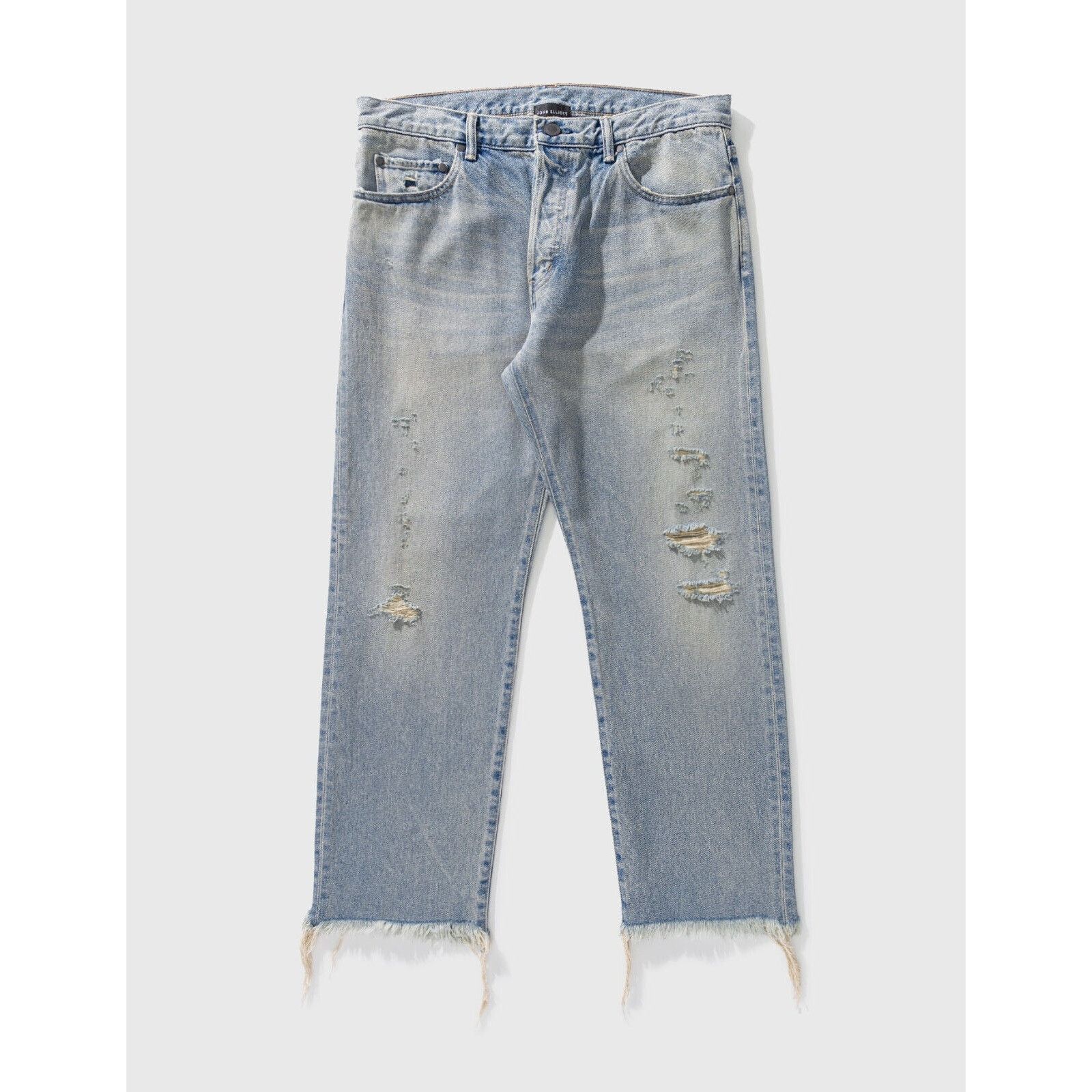 John Elliott John Summit Men's The Kane 2 Casper Cropped Distressed Jeans Size US 38 / EU 54 - 1 Thumbnail