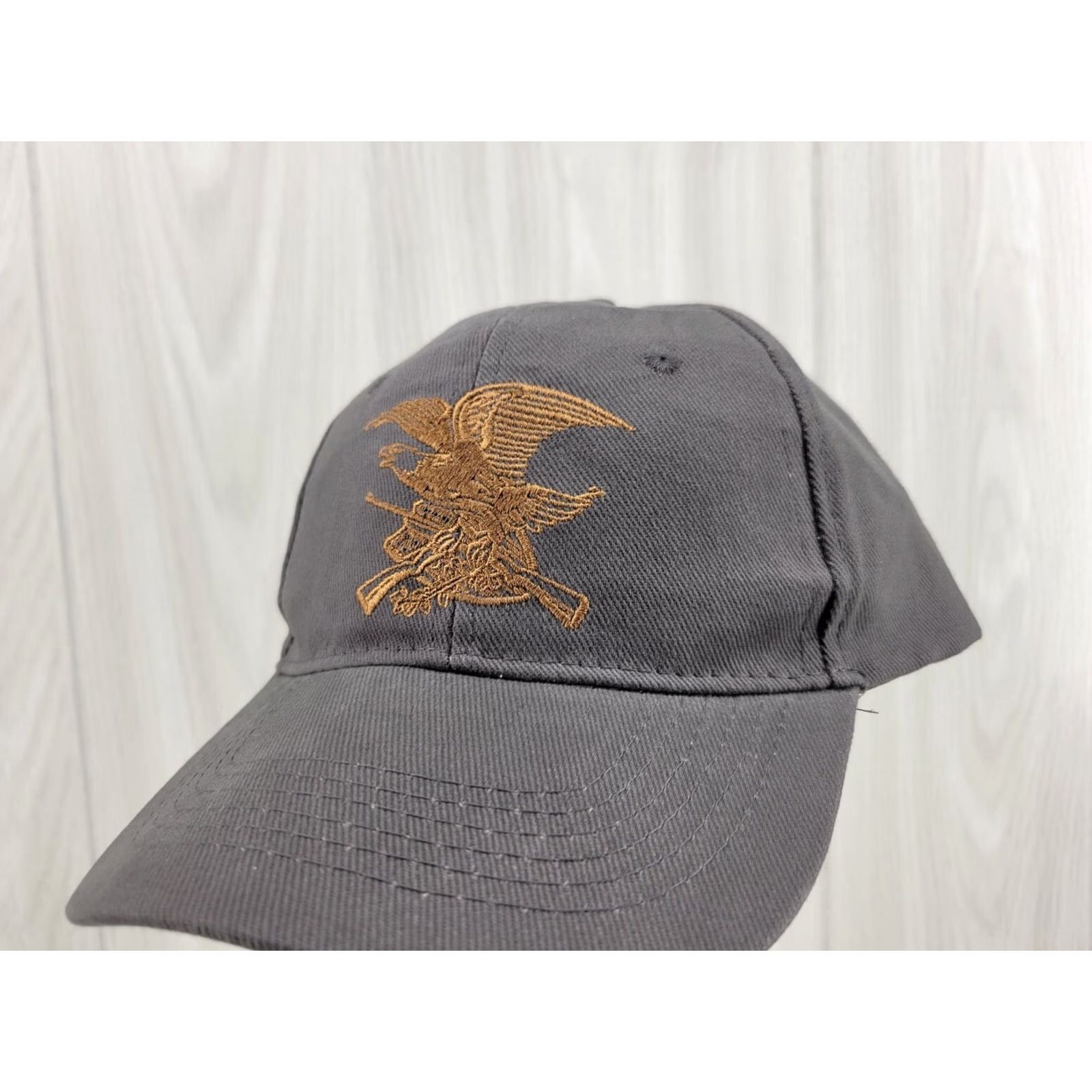 Logo 7 NRA Emblem Logo OSFM Gray Cap Hat Baseball Cap Men Adjustable Logo NRA Emblem Size ONE SIZE - 2 Thumbnail