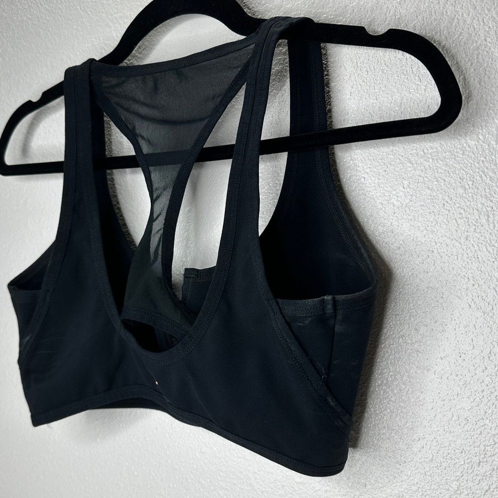 Other L SPACE Black V-Neck Back Mesh Racerback Sports Bra Large Size L / US 10 / IT 46 - 3 Thumbnail