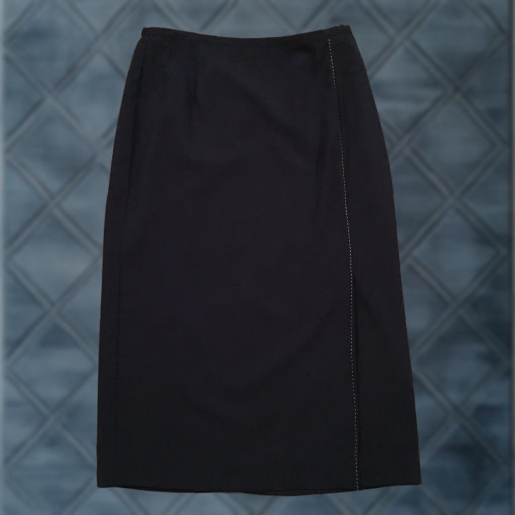 Vintage Norton McNaughton Skirt Maxi Long Lined Slit Blue 12P Petite Women Adult 12P Skirt Size 34" / US 12 / IT 48 - 1 Thumbnail