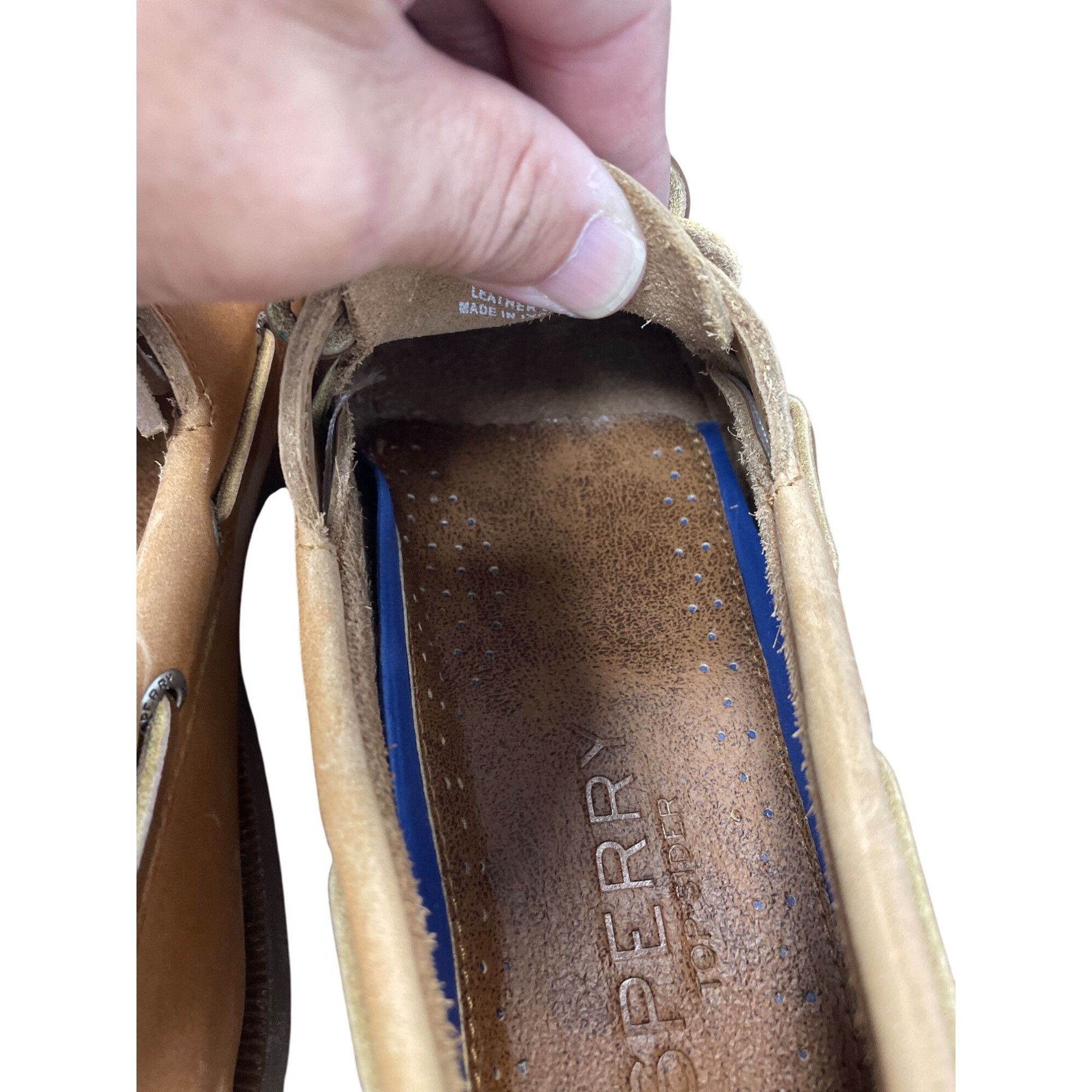 Sperry Sperry Mens Tan Leather Boat loafers Shoes Size 7.5M SKU 925 Size US 7.5 / EU 40-41 - 8 Thumbnail