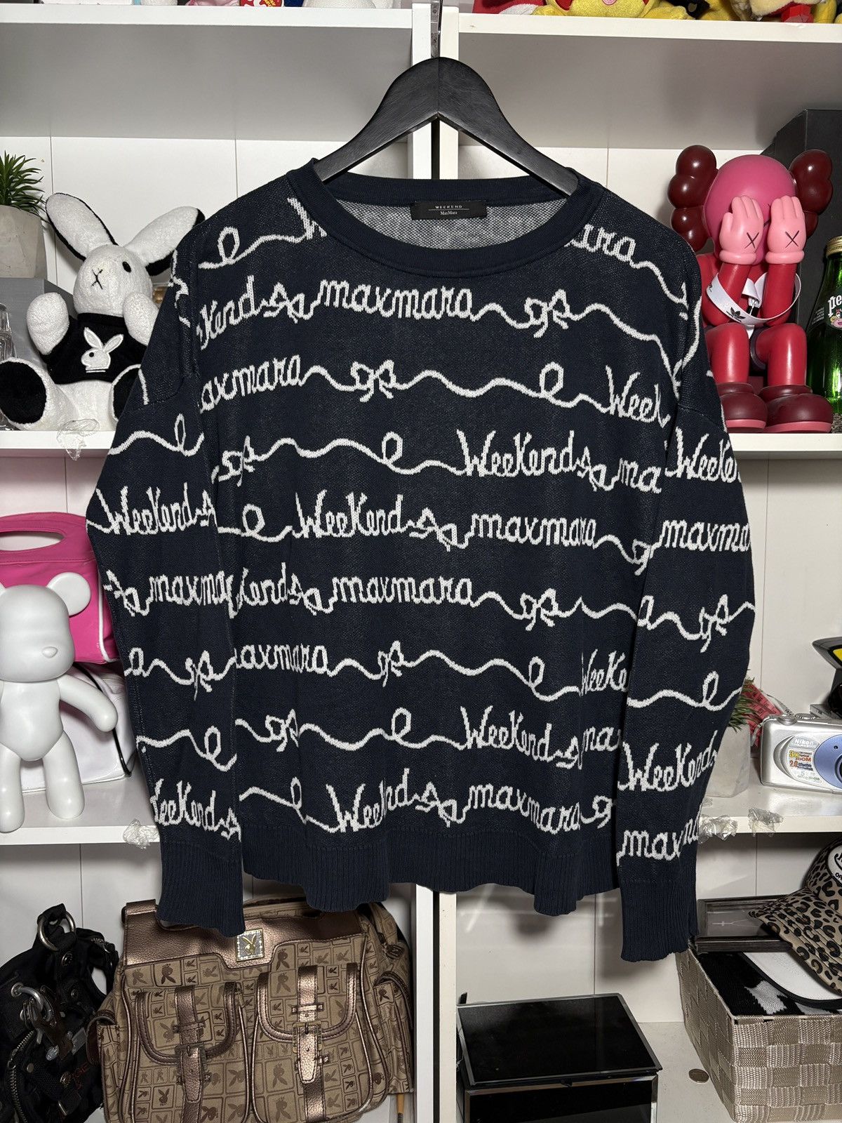 Max Mara Rare Over Print Weekend Max Mara Crop Top Sweatshirt Size S / US 4 / IT 40 - 1 Thumbnail