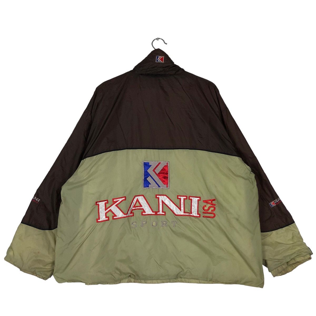 Vintage 🔥Vtg Nylon Bomber Jacket Karl Kani Spell Out Big Logo Size US M / EU 48-50 / 2 - 8 Thumbnail