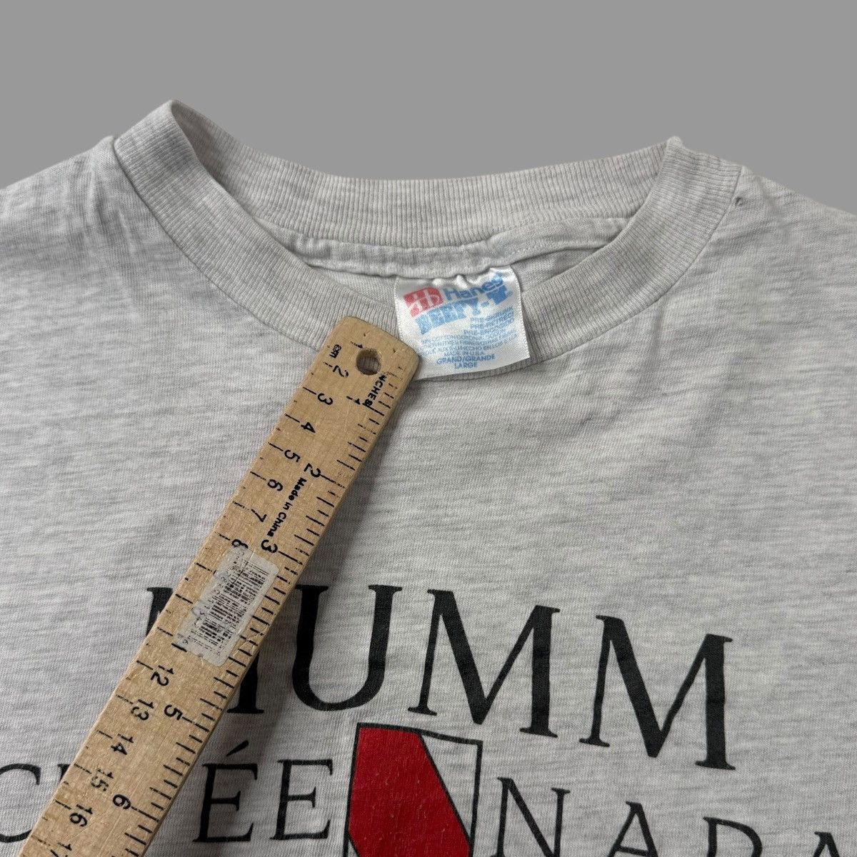 Vintage Vintage 1990s gray college T-shirt Size US L / EU 52-54 / 3 - 3 Thumbnail