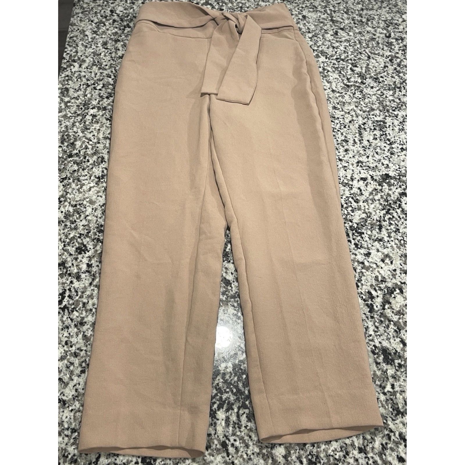 Aritzia Aritzia Wilfred Jallade Tie Front Linen Blend Pants Women Size 4 Tan Ankle Pants Womens Size 27" / US 4 / IT 40 - 3 Thumbnail