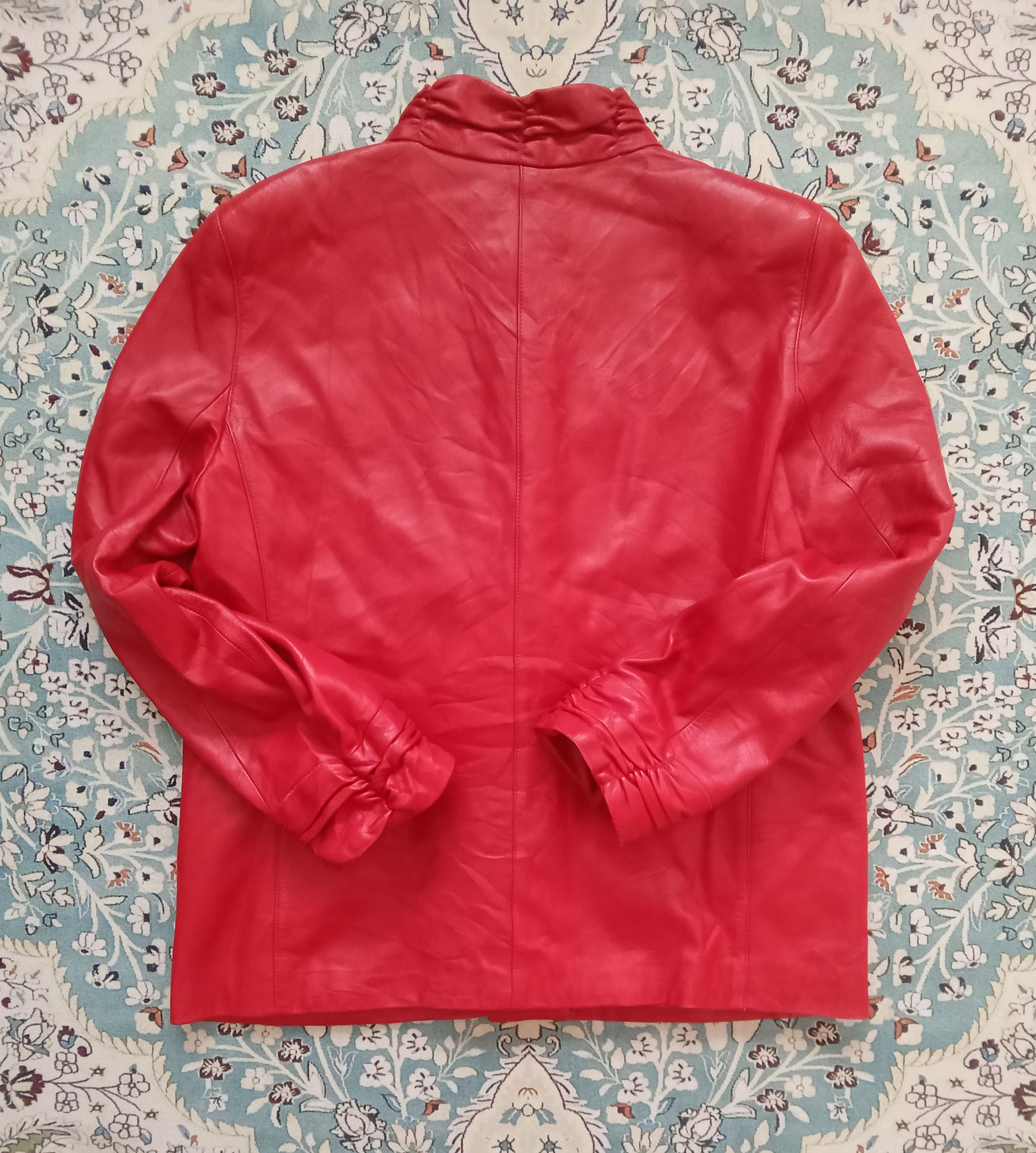 Balmain Vintage Balmain Paris Red Leather Jacket Size US L / EU 52-54 / 3 - 2 Thumbnail