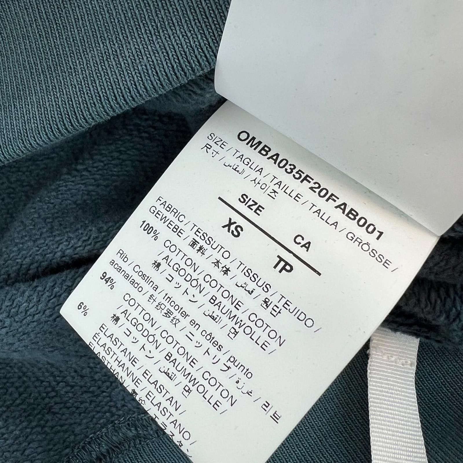 Off-White Off-White Hand Print Distressed Teal Sweatshirt Size US XS / EU 42 / 0 - 6 Thumbnail