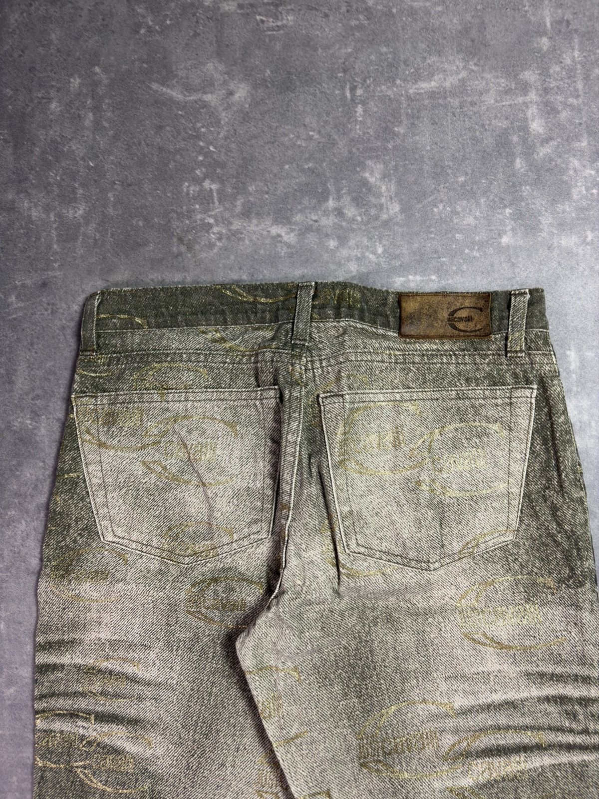 Just Cavalli 00s Just Cavalli Propaganda Multilogo Monogram Flared Jeans Size US 28 / EU 44 - 10 Thumbnail