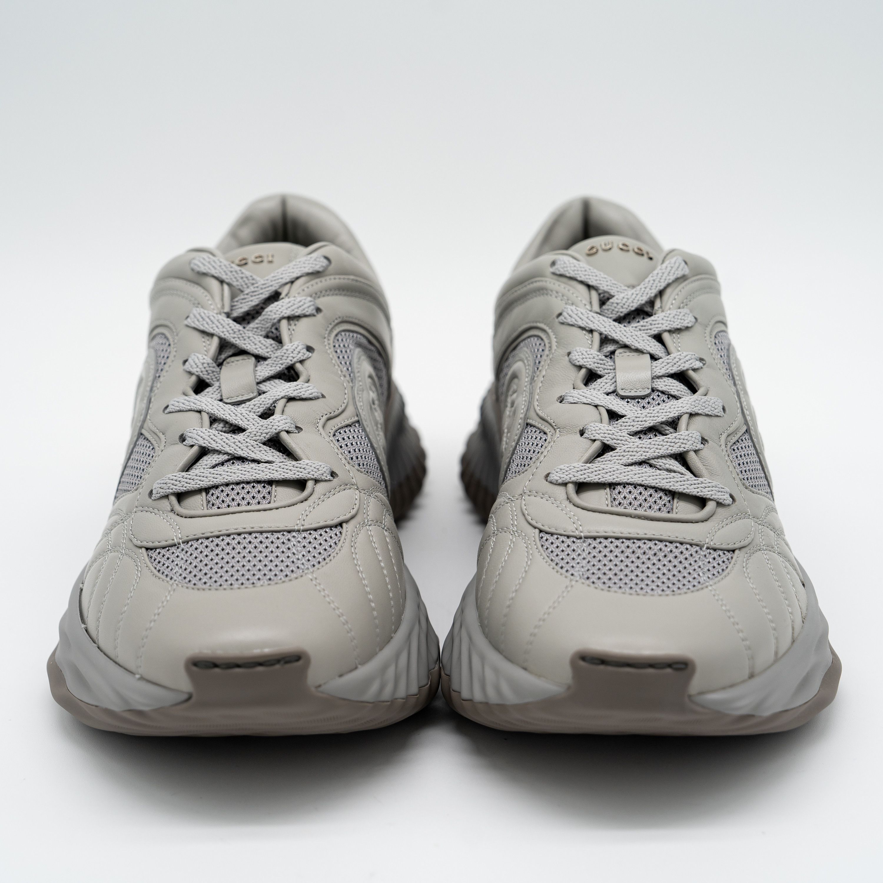 Gucci 11G 11.5 US Gucci Ripple Sneakers Grey GG Leather Size US 11.5 / EU 44-45 - 2 Thumbnail