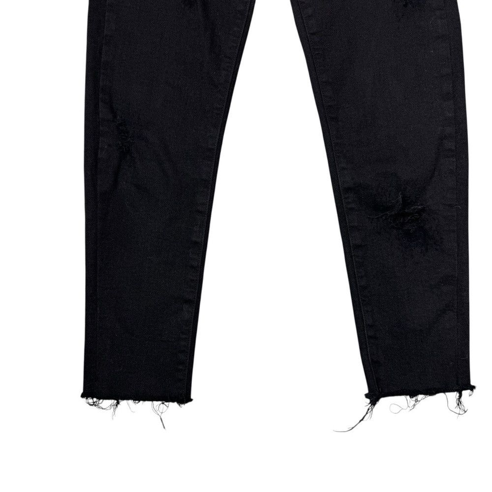 Paige Paige Skyline Skinny Black Distressed Jeans Size 26 Size 26" / US 2 / IT 38 - 5 Thumbnail