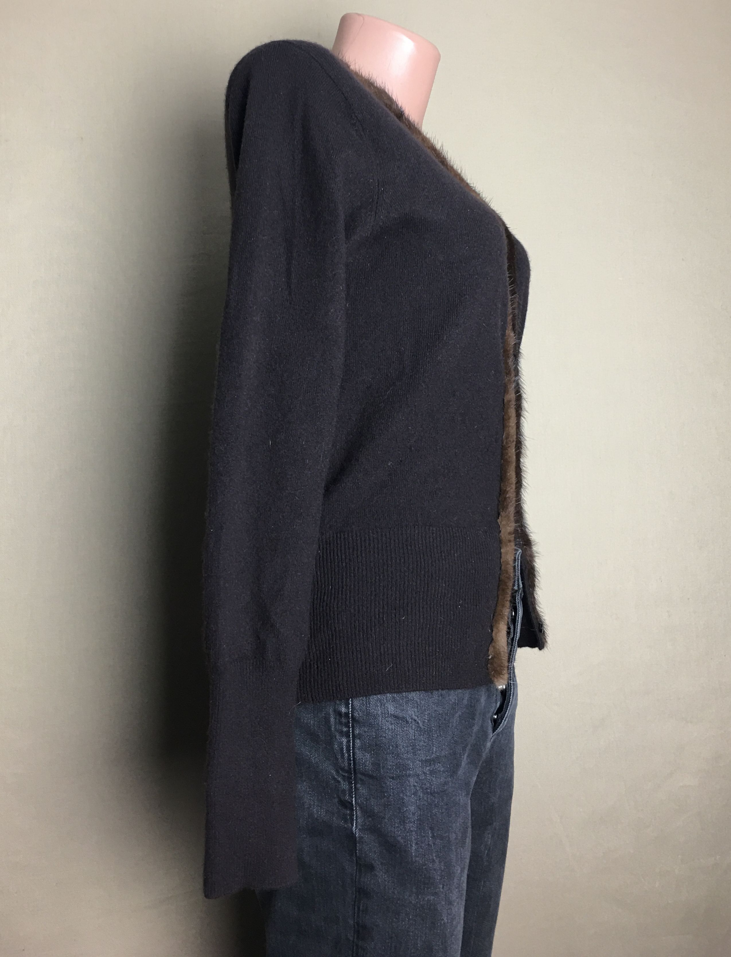 FTC FTC Cashmere Sweater Mink Fur Cardigan Size S / US 4 / IT 40 - 2 Thumbnail