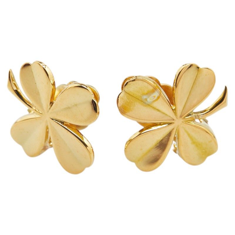 Chanel Chanel Clover Earrings Metal Earrings