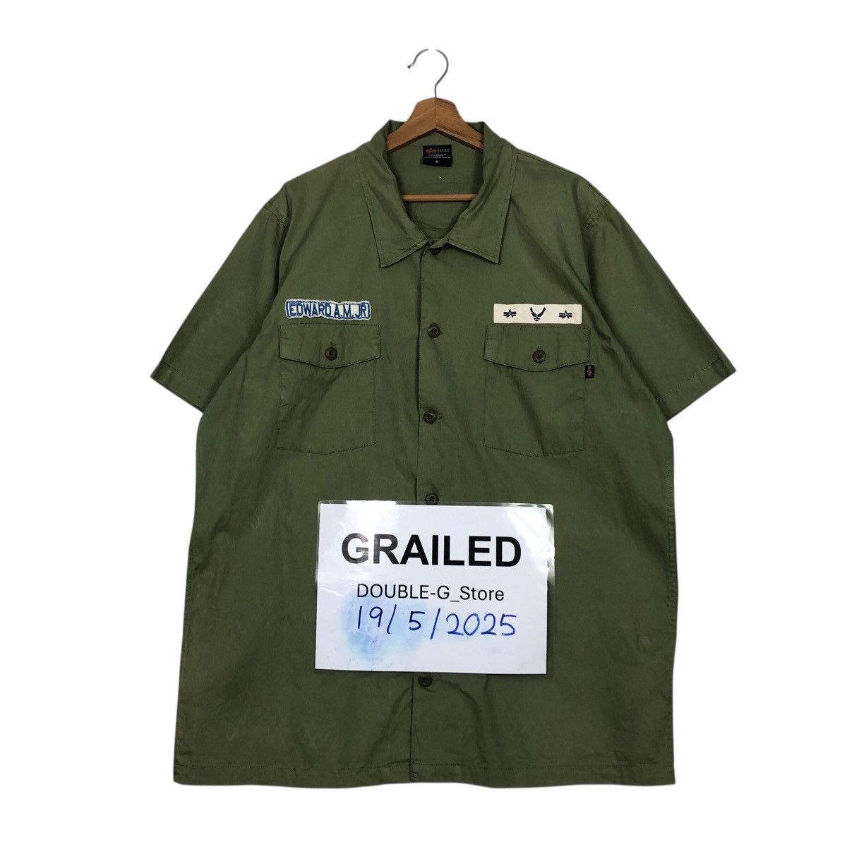 Alpha Industries 📌Vintage Work Shirt Jacket Alpha Industries Military Size US L / EU 52-54 / 3 - 1 Thumbnail