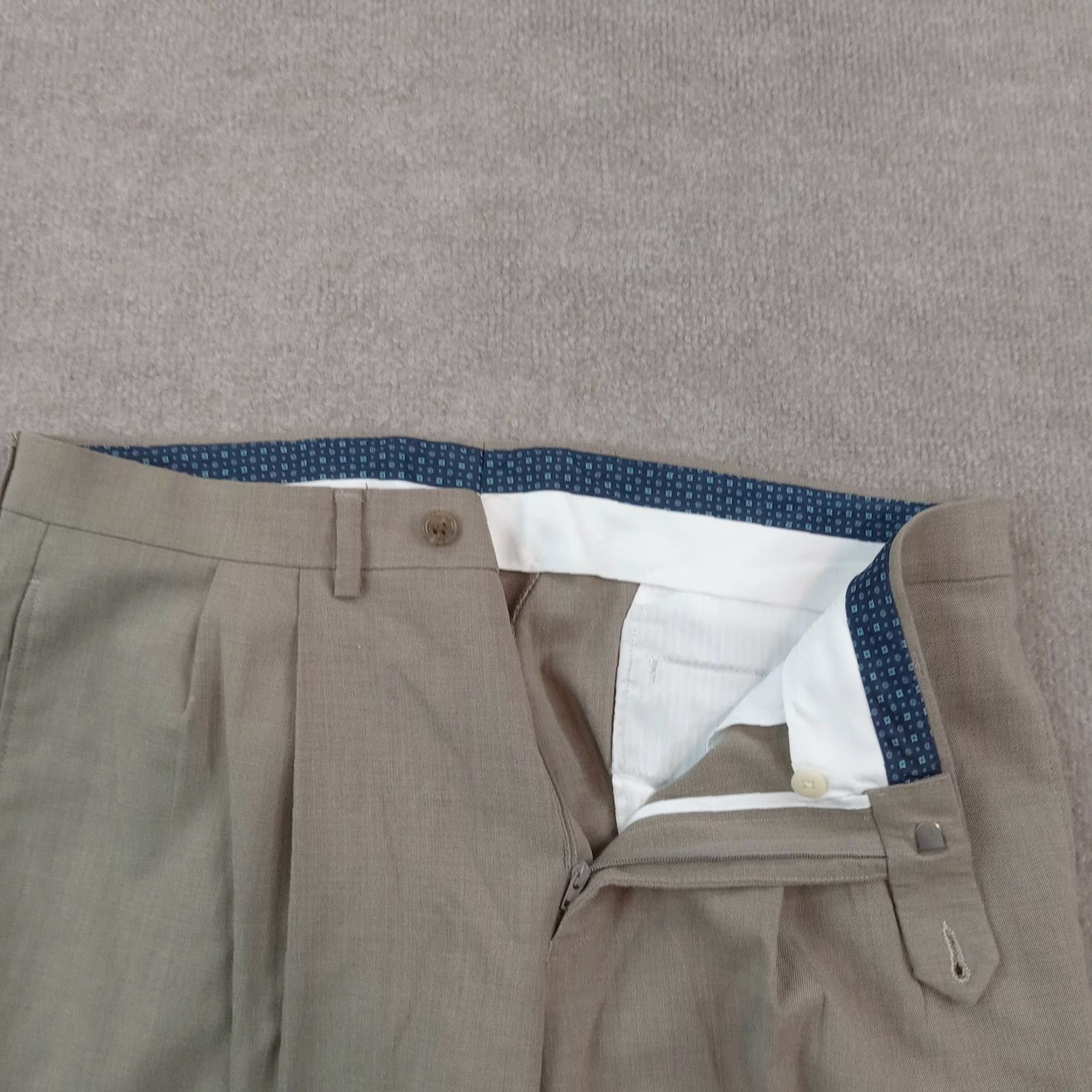 Ralph Lauren Lauren Ralph Lauren Mens 34x30 Brown Stretch Straight Dress Pants Size US 36 / EU 52 - 6 Thumbnail