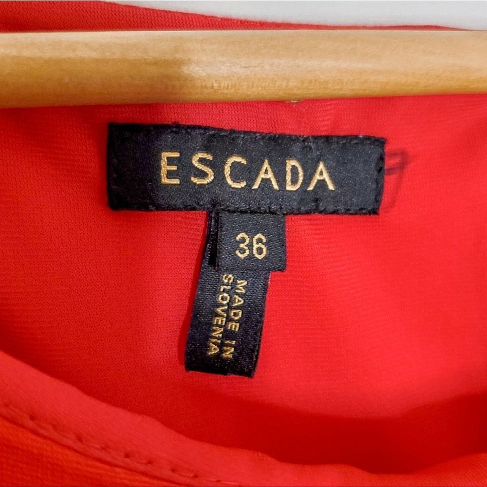 Escada ESCADA 2015 Tivola Dynamia Deep Red Bodycon Dress Size 36 6 Size M / US 6-8 / IT 42-44 - 5 Thumbnail
