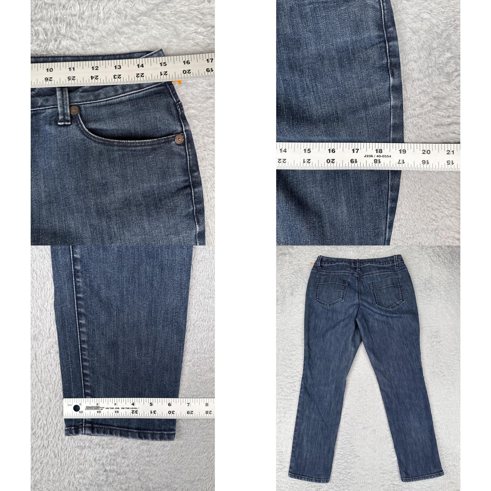 Coldwater Creek Coldwater Creek Jeans Womens Petite 8 Blue Denim Straight Leg Mid Rise Stretch Jeans Size 30" / US 8 / IT 44 - 9 Thumbnail