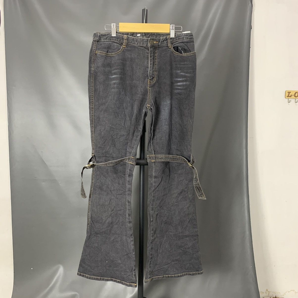 Hysteric Glamour × Japanese Brand Super Flare Jeans Livre Claire Thin Low Rise Boot Cut Size US 31 - 1 Thumbnail
