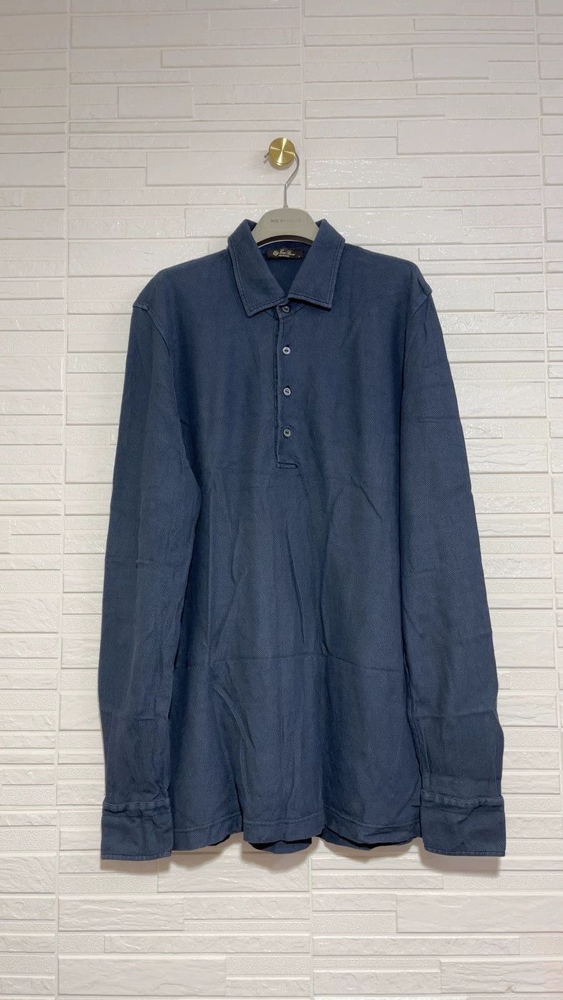 Loro Piana LORO PIANA Men's polo shirt, long sleeves Size US L / EU 52-54 / 3 - 1 Thumbnail