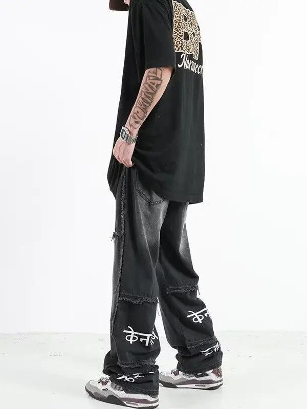 Japanese Brand Retro hip-hop high street straight leg jeans Size US 30 / EU 46 - 5 Thumbnail