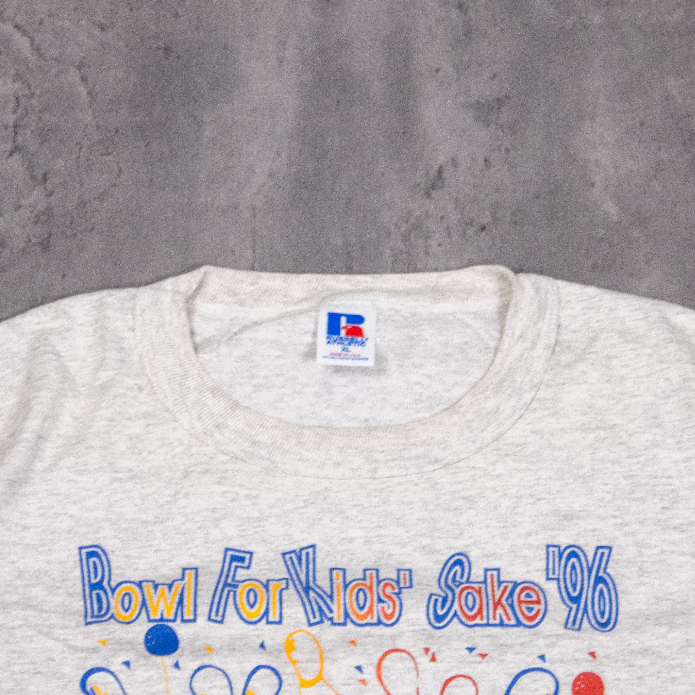 Coca Cola × Russell Athletic × Vintage Vintage 1996 Russell Athltic Bowel For Kids Single Stitch Heather Gray Tee Size US XL / EU 56 / 4 - 5 Thumbnail