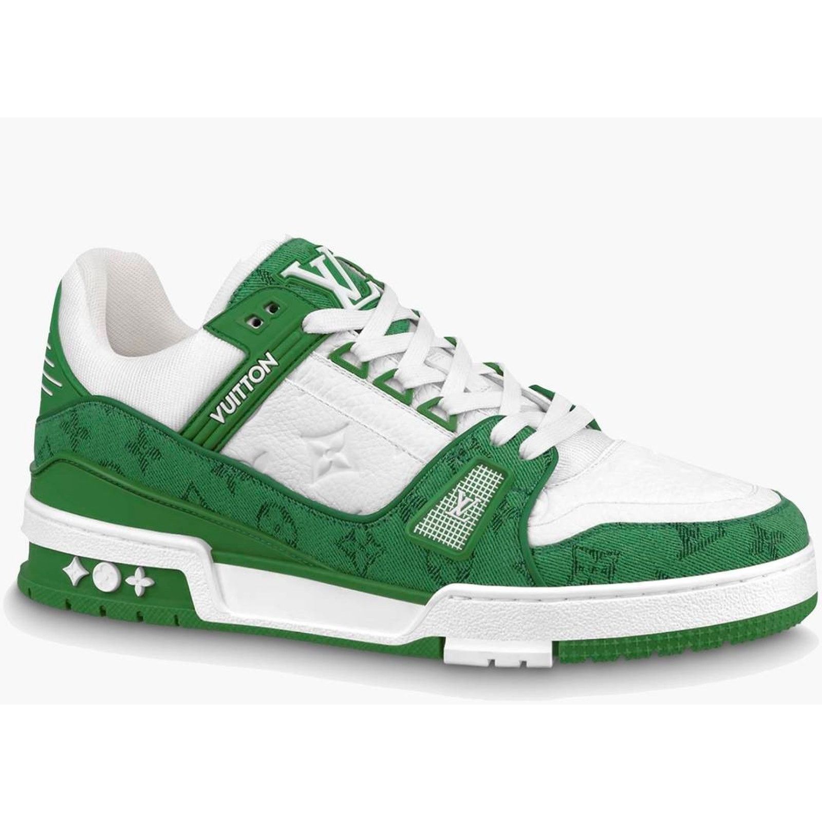 Louis Vuitton Louis Vuitton Green Denim White Empreinte Low Top Trainer Size US 10 / EU 43 - 1 Thumbnail
