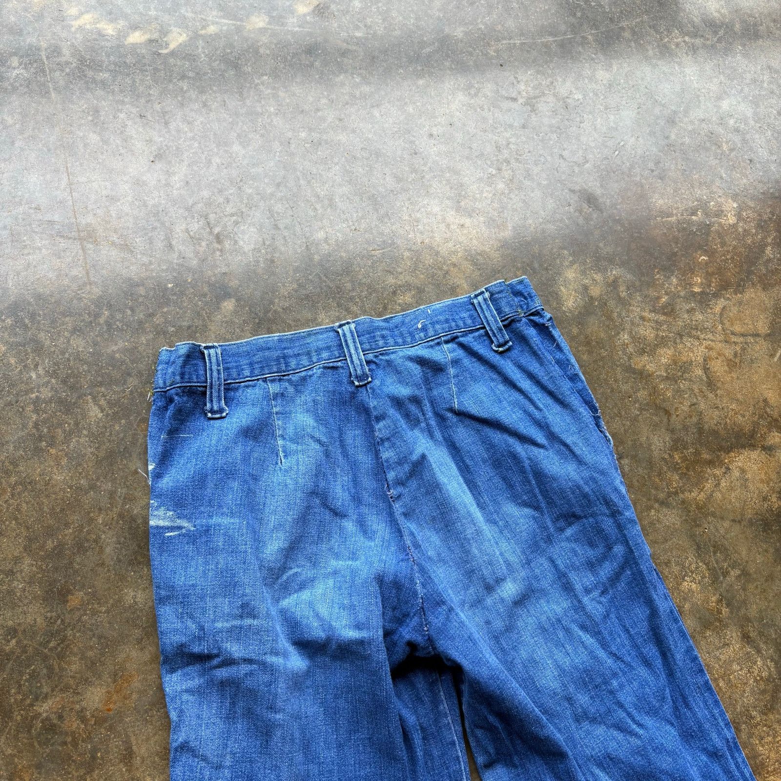 Vintage True Vintage 60s 70s Jc Penny Bells Blue Jeans Wide Flares Size US 28 / EU 44 - 3 Thumbnail