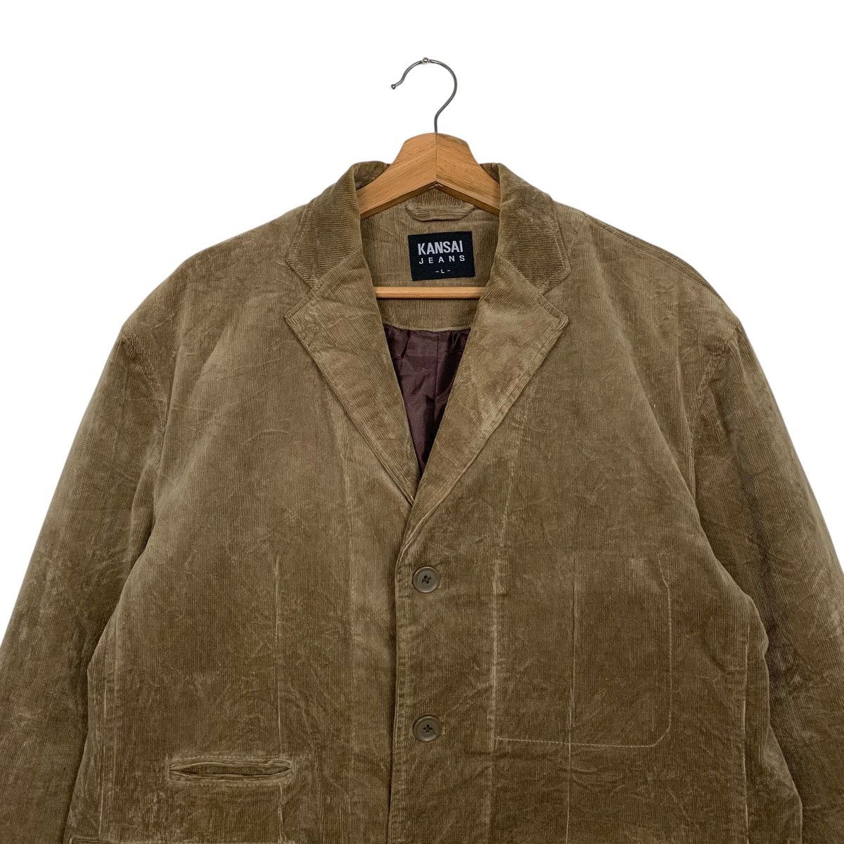 Kansai Yamamoto Kansai Jeans Corduroy Casual Jacket Size US L / EU 52-54 / 3 - 2 Thumbnail