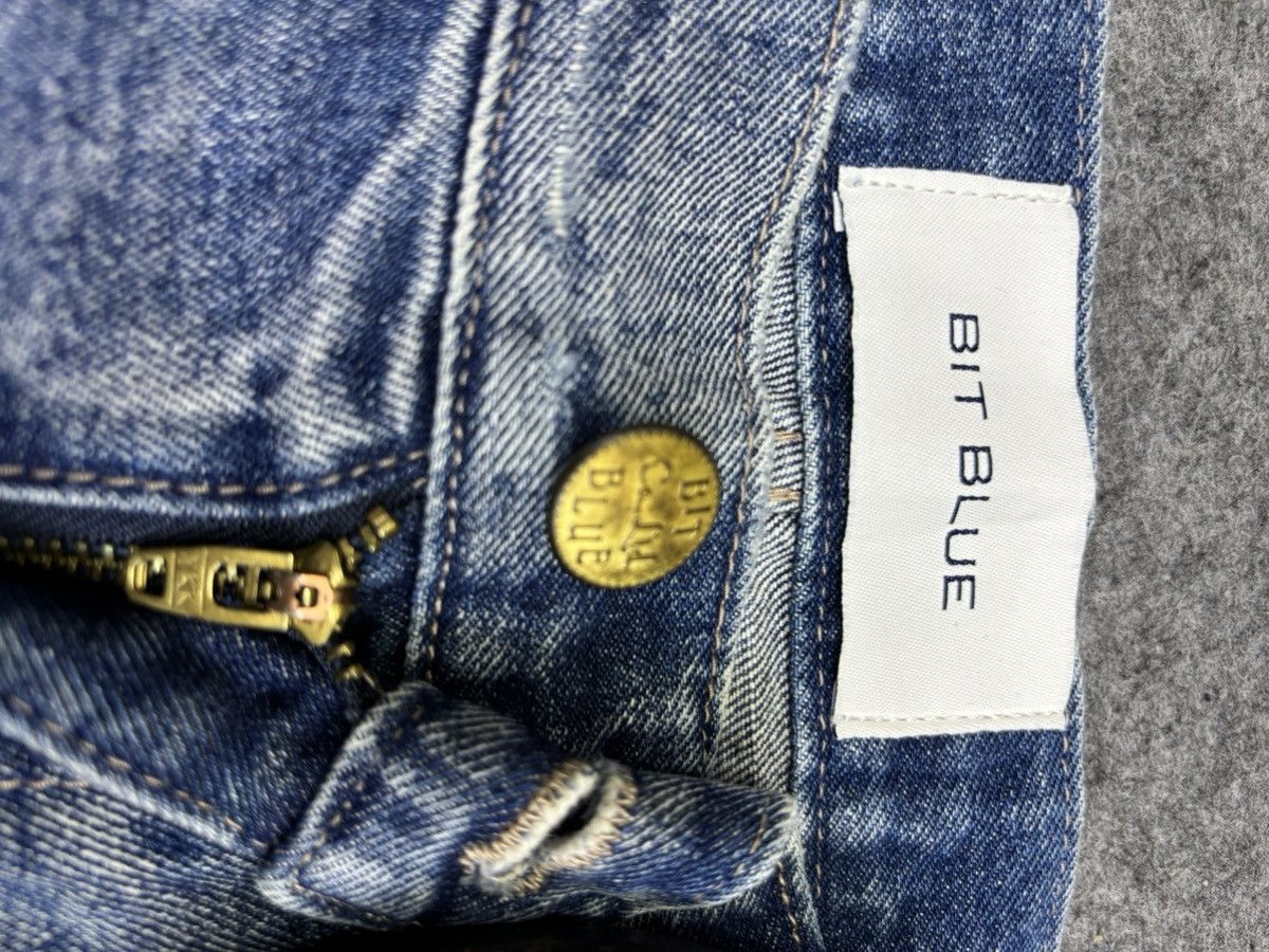 Japanese Brand 💥Japan Style💥Bit Blue Distressed Sarouel Mild Denim F806 Size US 31 - 8 Thumbnail
