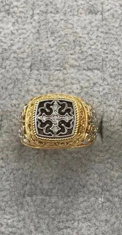 Jewelry × Vintage Punk Carved Pattern Rings Size ONE SIZE - 3 Thumbnail