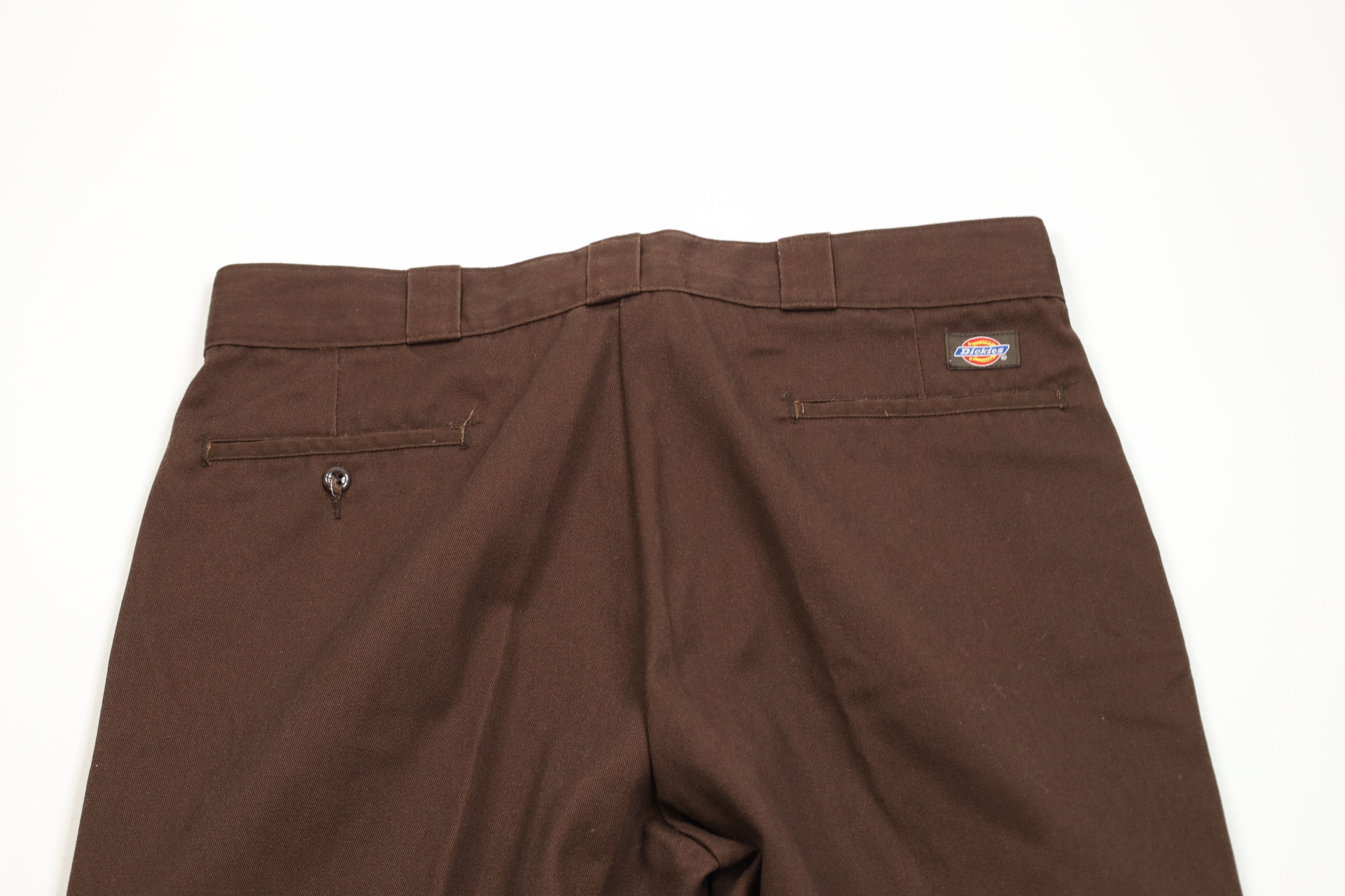 Dickies × Vintage Vintage 90s Y2K Dickies Workwear Wide Leg Pants Brown Size US 36 / EU 52 - 9 Thumbnail