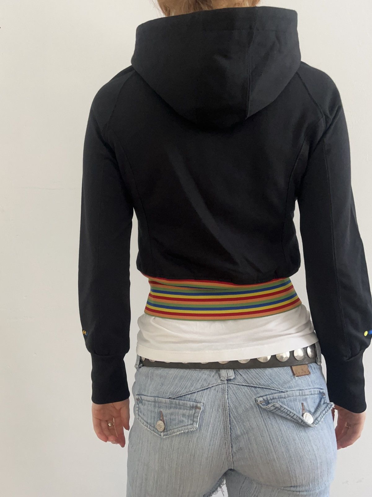 Coogi COOGI Cropped Zip Hoodie Rainbow Trim / Y2K Size S / US 4 / IT 40 - 3 Thumbnail
