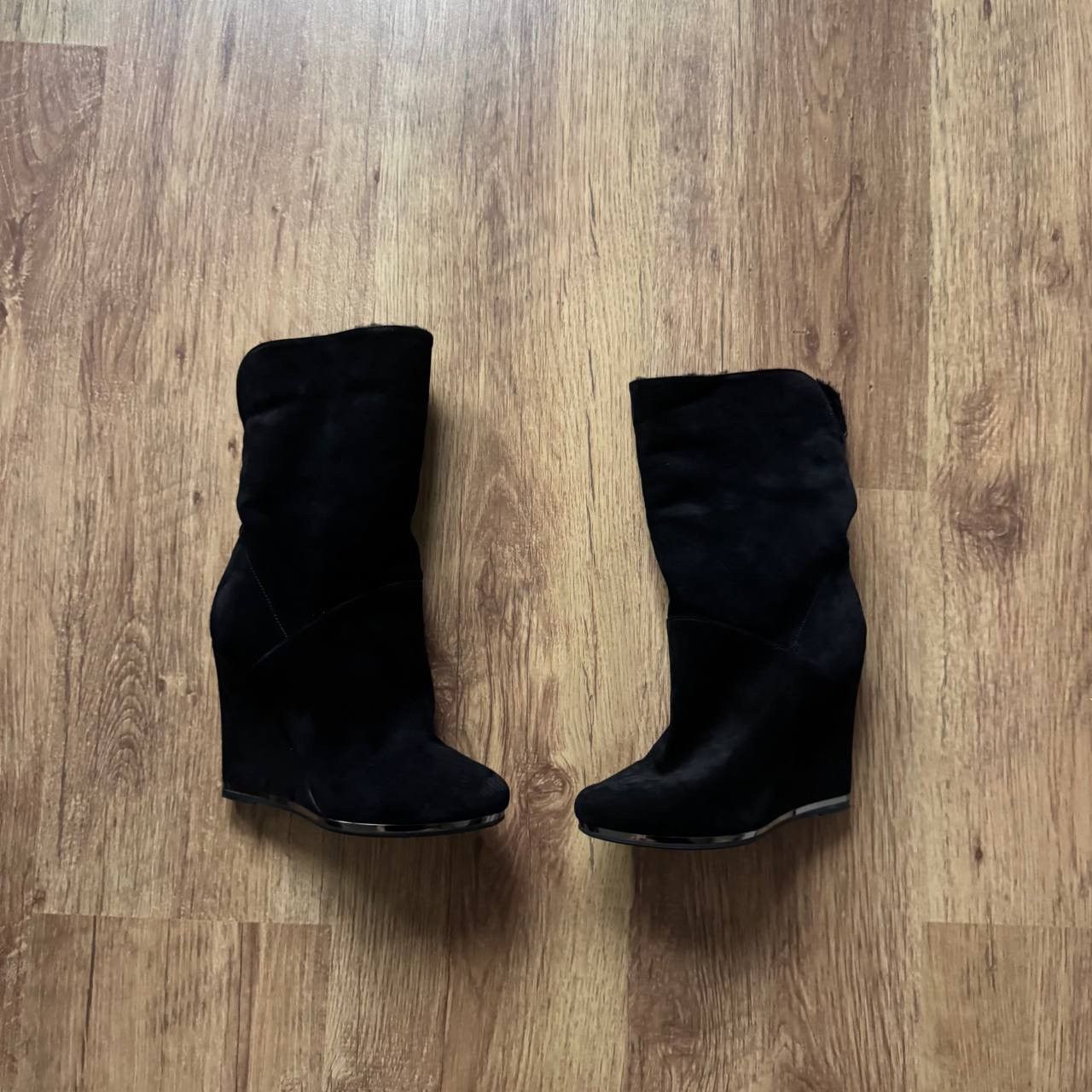 Le Silla Le Silla Wedge Suede Goth Alternative Glamour 105 mm Heels Size US 5.5 / IT 35.5 - 1 Thumbnail