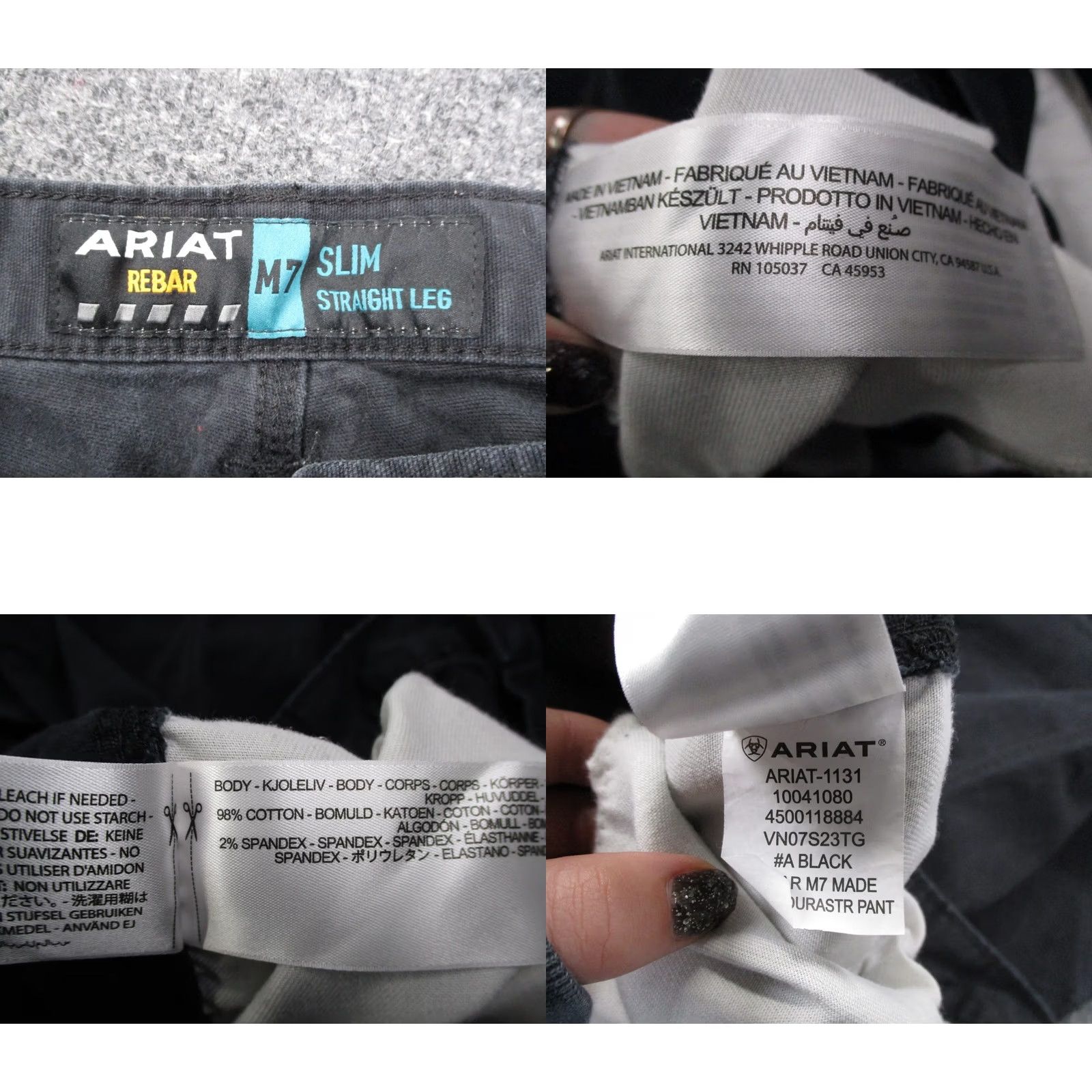 Ariat Ariat Jeans Mens 36 X 34 Black Denim Slim Straight Leg Work Country Regular Size 36 Mens Jeans Black Denim Ariat Straight Slim 90s? Size US 36 / EU 52 - 8 Thumbnail