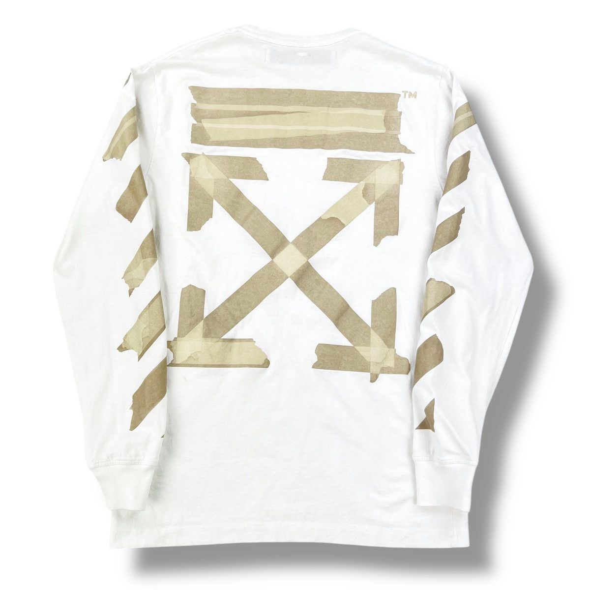 Off-White Off-White Tape Arrows White Long Sleeve T Shirt Size US M / EU 48-50 / 2 - 2 Thumbnail